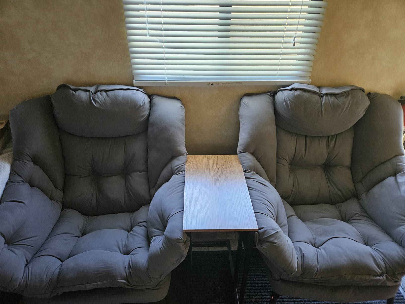 Welnow Lazy Chair with Ottoman, Reading Chair with Footrest, Dark Grey customer photo 1