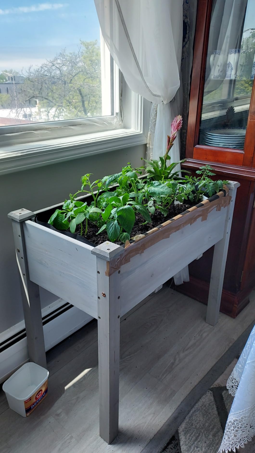 Best Choice Products 34x18x30in Raised Garden Bed, Elevated Wood Planter Box Stand for Kids, Backyard, Patio, Balcony w/Bed Liner, 150lb Capacity - Natural customer photo 1