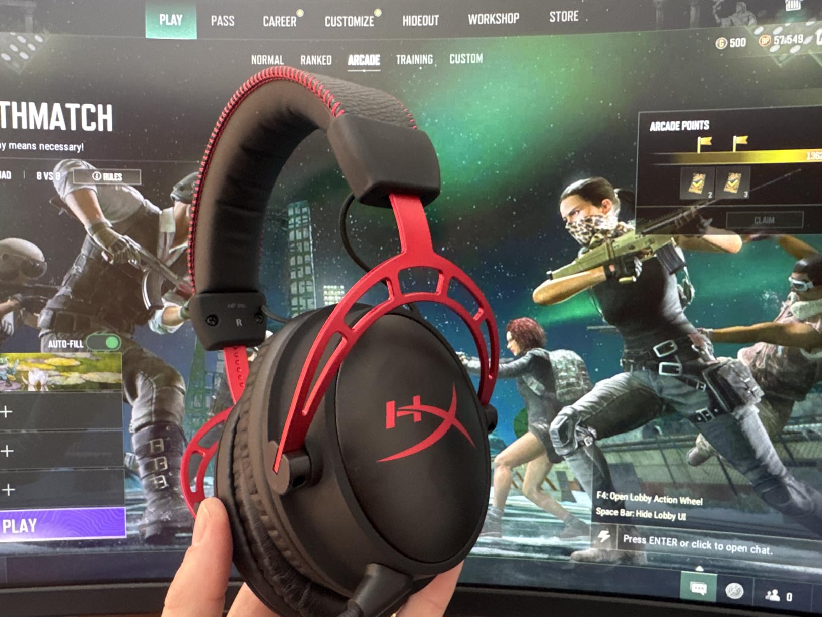 HyperX Cloud Alpha Wireless - Gaming Headset for PC, 300-hour battery life, DTS Headphone:X Spatial Audio, Memory foam, Dual Chamber Drivers, Noise-canceling mic, Durable aluminum frame, Red customer photo 1