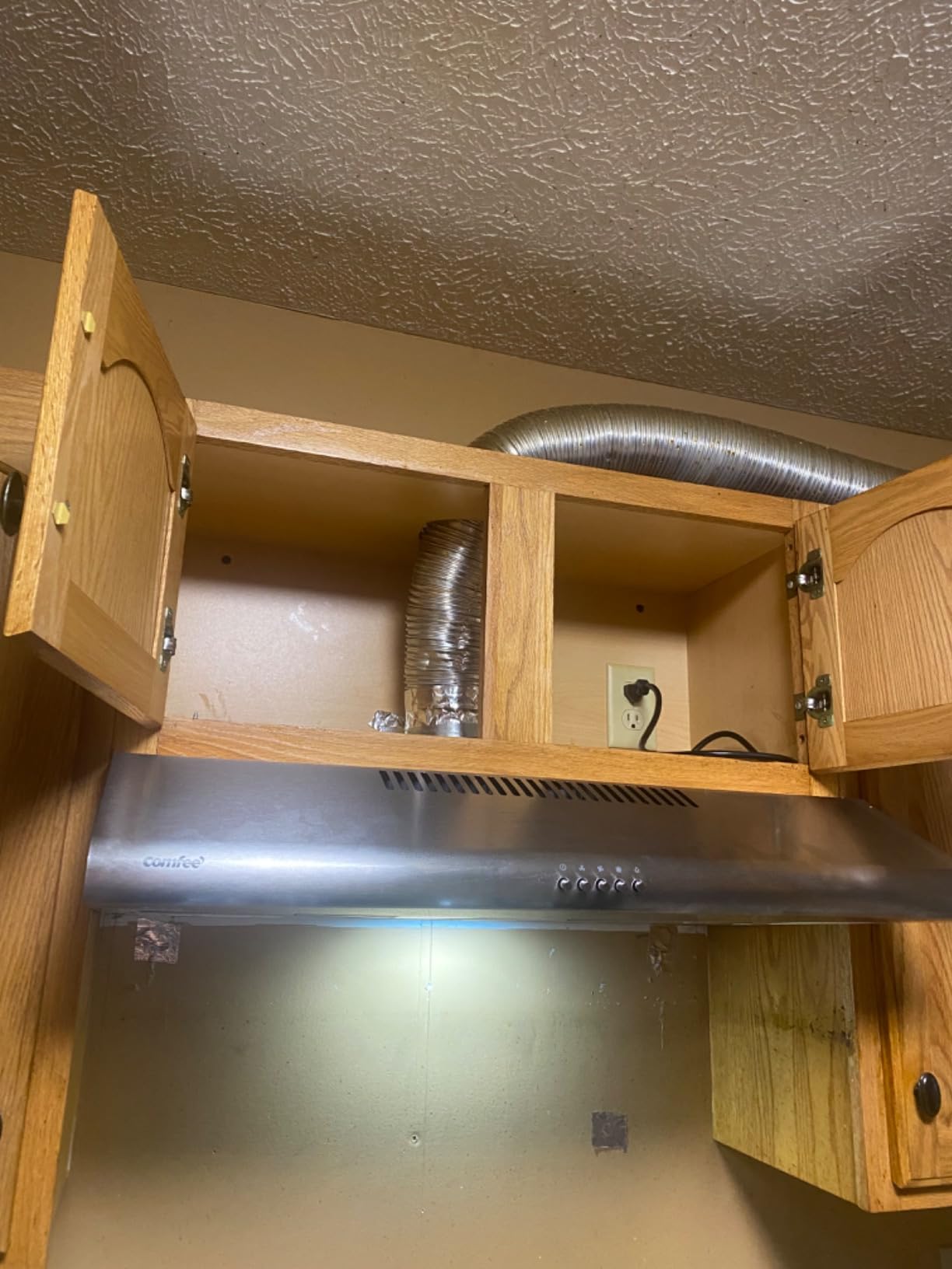COMFEE' 30 Inch Under Cabinet Range Hood, Ducted/Ductless Convertible | Slim Vent Durable Stainless Steel Kitchen Hood, 3-Speed Exhaust Fan with Reusable Filter and Bright LED Light, 65dB Quiet customer photo 1