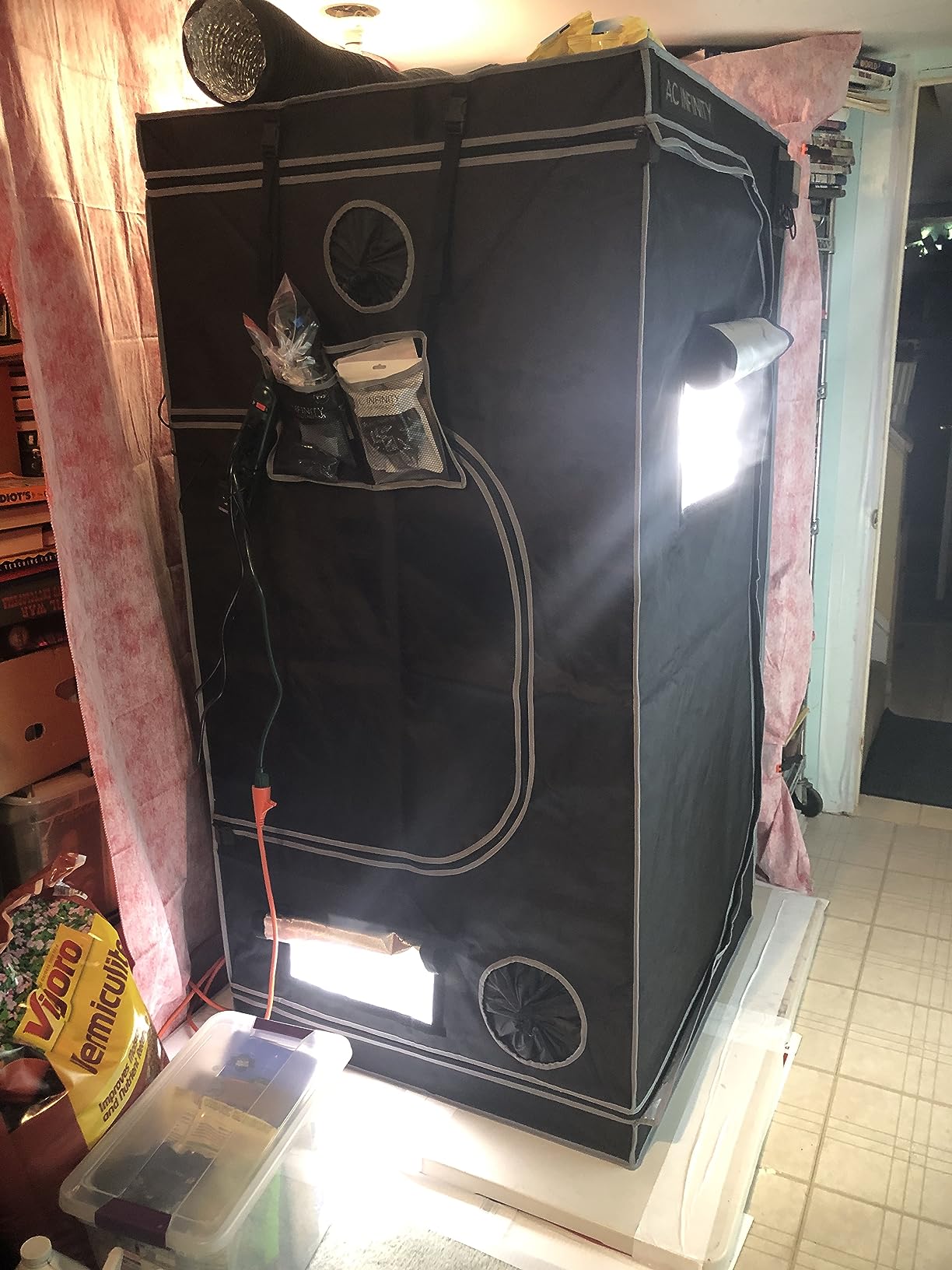 AC Infinity AI Grow System 3x3, 3-Plant Kit w/Self-Learning AI Controller | Dynamic Airflow & LM301H LED Lighting Control, 2000D Mylar Tent w/Lab-Tested Reflectivity, Largest Zippered Window customer photo 2