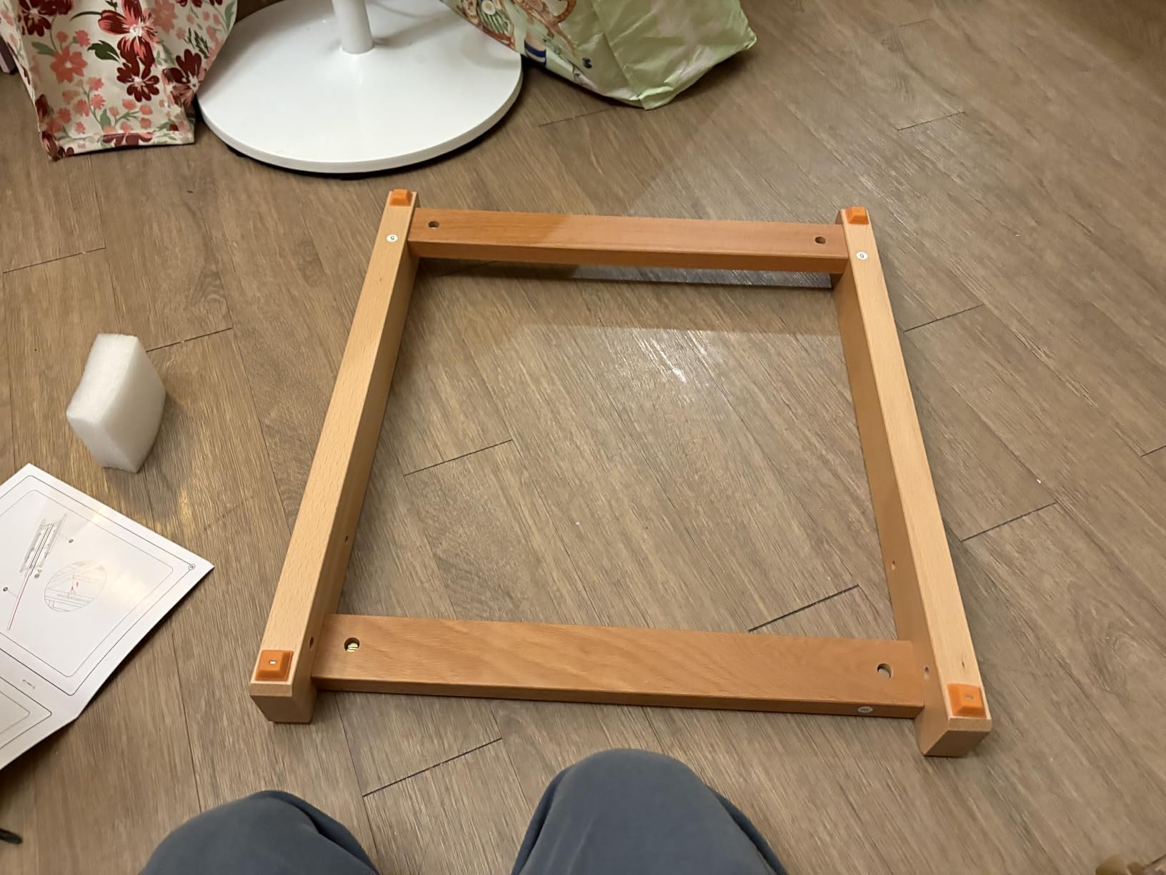 MEEDEN Studio H-Frame Easel -Adjustable Beech Wood Studio Art Easel, Painting Floor Easel Stand, Movable and Tilting Flat Available, Holds Canvas Art up to 77