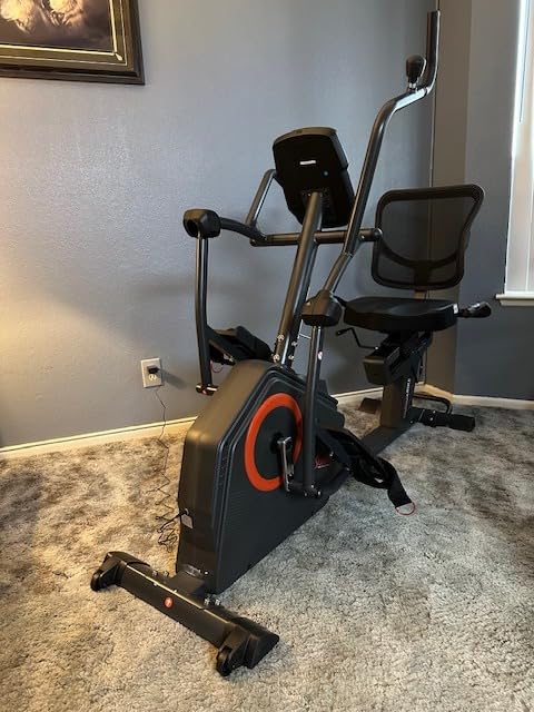Sunny Health & Fitness Elite Recumbent Cross Trainer & Elliptical Machine with Arm Exercisers for Home Arm/Leg Training, Easy Adjust Seat & Mesh Backrest, Free SunnyFit App Bluetooth Connectivity customer photo 1