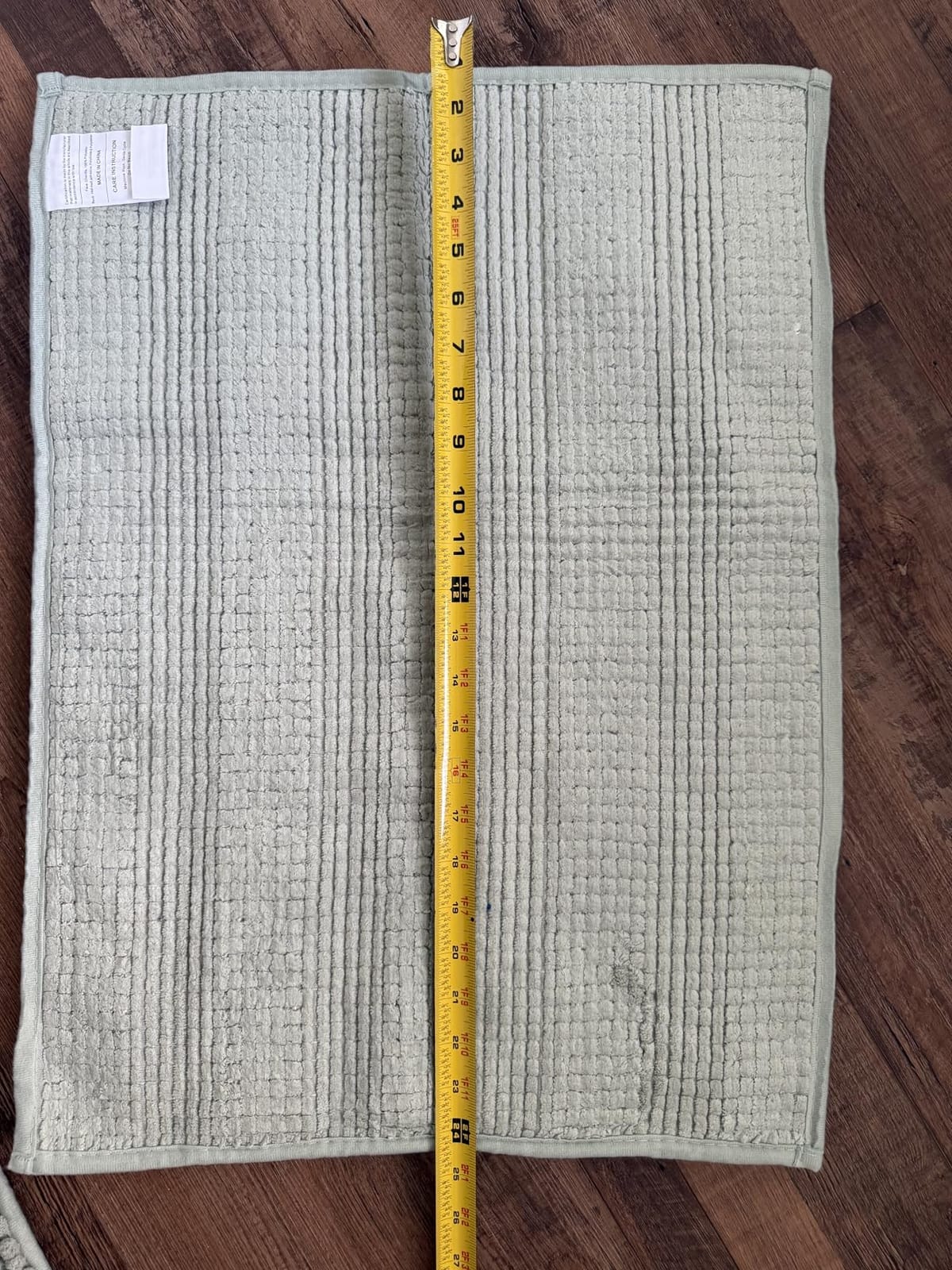 H.VERSAILTEX Sage Bathroom Rugs, Bath Mat Set of 2 Extra Thick Chenille Striped Pattern Shaggy Bath Rugs for Bath Room, Non Skid Bath Mats for Bathroom Floor (32 x 20 Plus 24 x 17 - Inches) customer photo 1