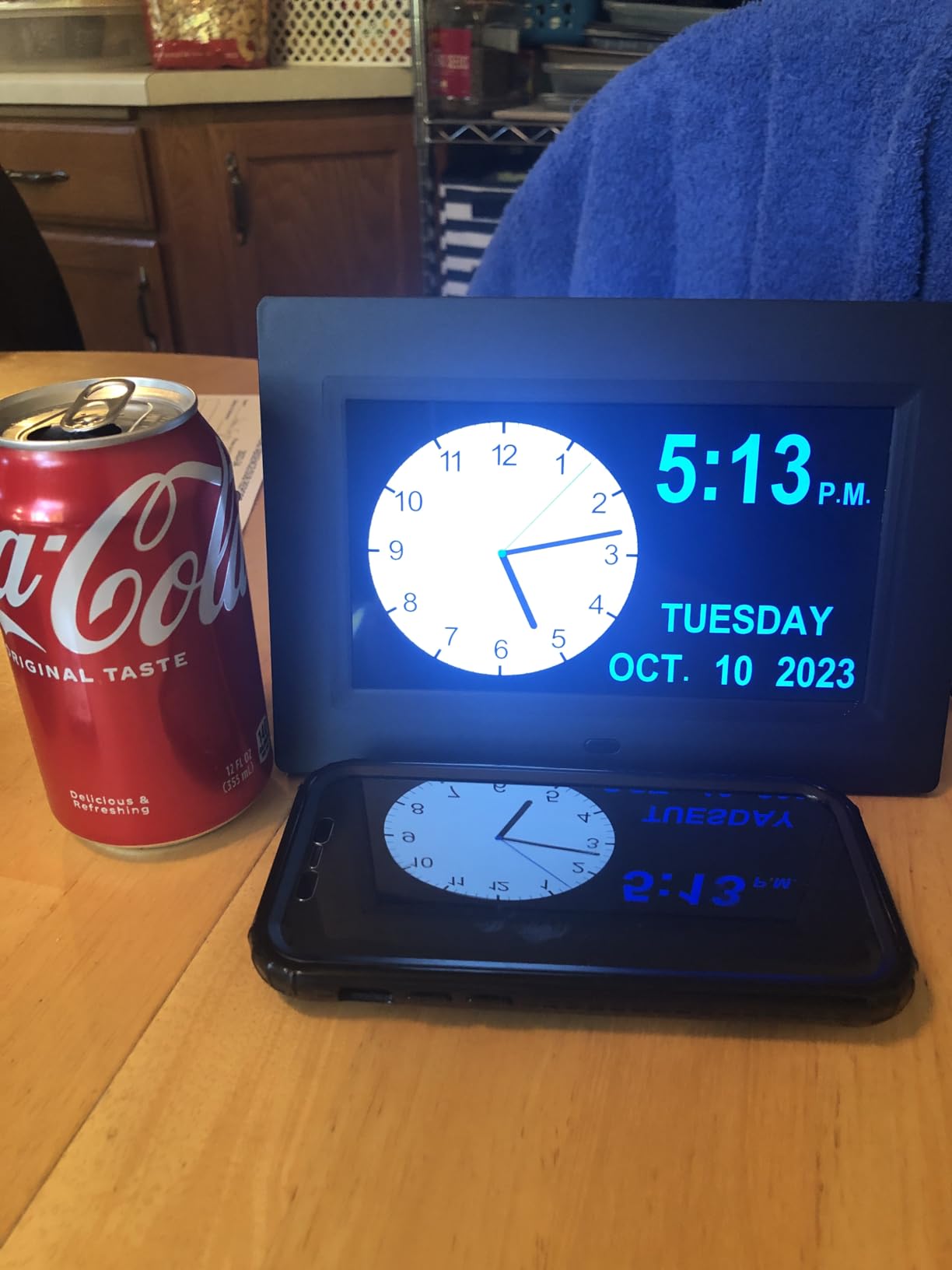 MASSII 27 Alarms Digital Talking Clock with Time Date Announcement, Auto DST, 20 Custom Reminders, 10-Level Dimmer, Sleep Trainer, Large Day Calendar Clock for Elderly Dementia Alzheimers -with Remote customer photo 2