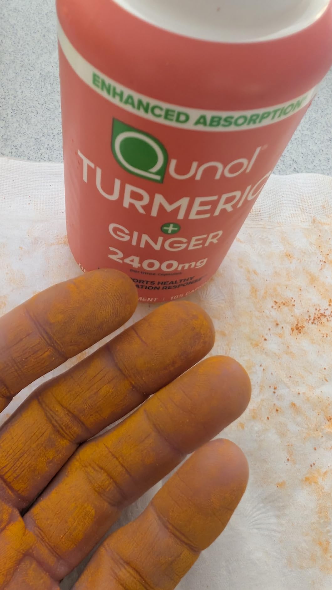 Turmeric Curcumin with Black Pepper & Ginger, 2400mg Turmeric Extract with 95% Curcuminoids, Extra Strength Supplement customer photo 2