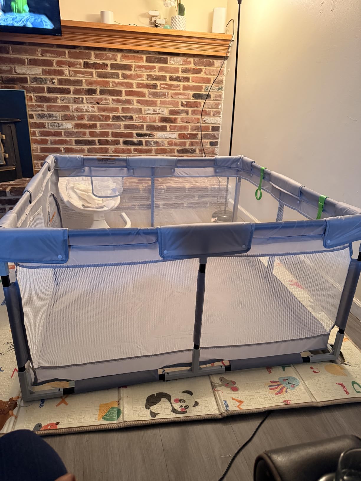 Fodoss Baby Playpen, 47×47in Playpen for Babies and Toddlers with Door customer photo 1