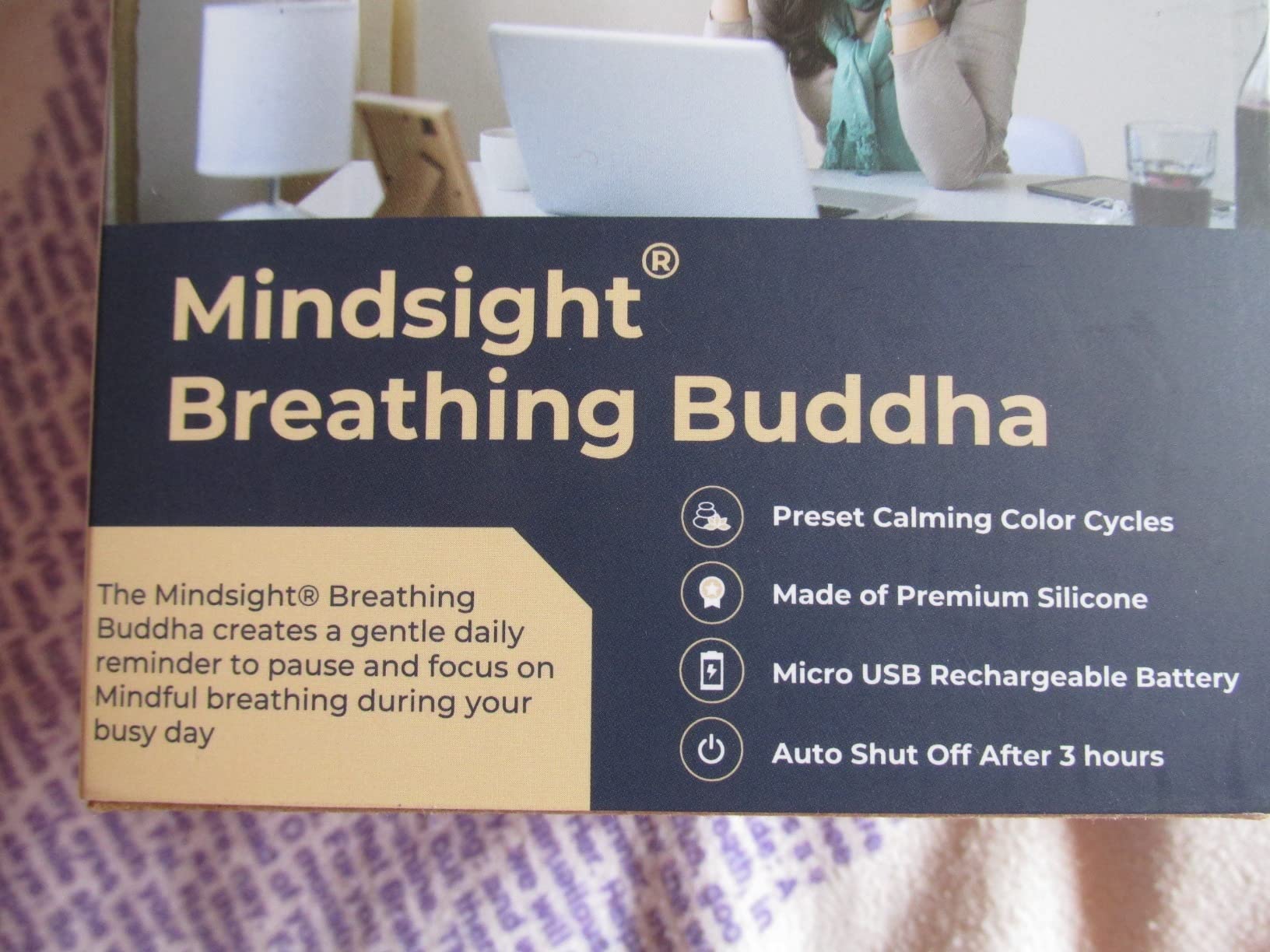 Mindsight 'Original Breathing Buddha' Guided Visual Meditation | 3 Modes to Slow Your Breathing & Calm Your Mind | Stress & Anxiety Relief | Wellness Gift | Adults, Kids, Classrooms | USB Rechargeable customer photo 2
