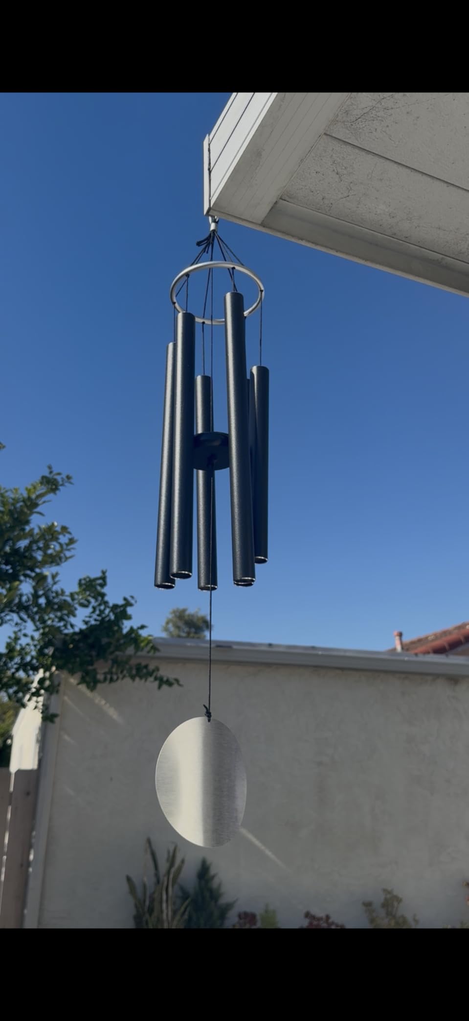 ASTARIN Extra Large Wind Chimes Outdoor Deep Tone 66 Inch | Wind Chimes for Outside with 6 Tubes Tuned Relaxing Melody, Memorial Wind Chimes Large for Mom, Garden Decor, Black customer photo 2