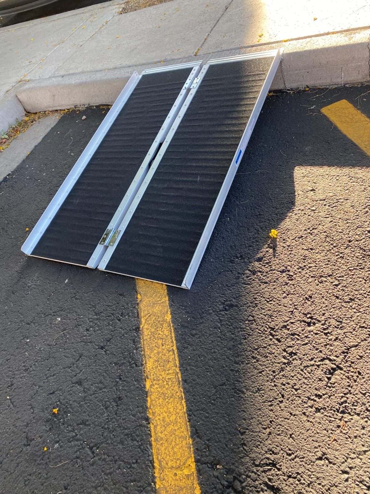 8FT Wheelchair Ramp with Support Legs, Portable Ramps for Home Steps | 800lbs Load-Bearing, Non-Slip, Aluminum, Foldable, Tool-Free Assembly, Easy to store and carry, for Scooters, Stairs, Entry customer photo 1