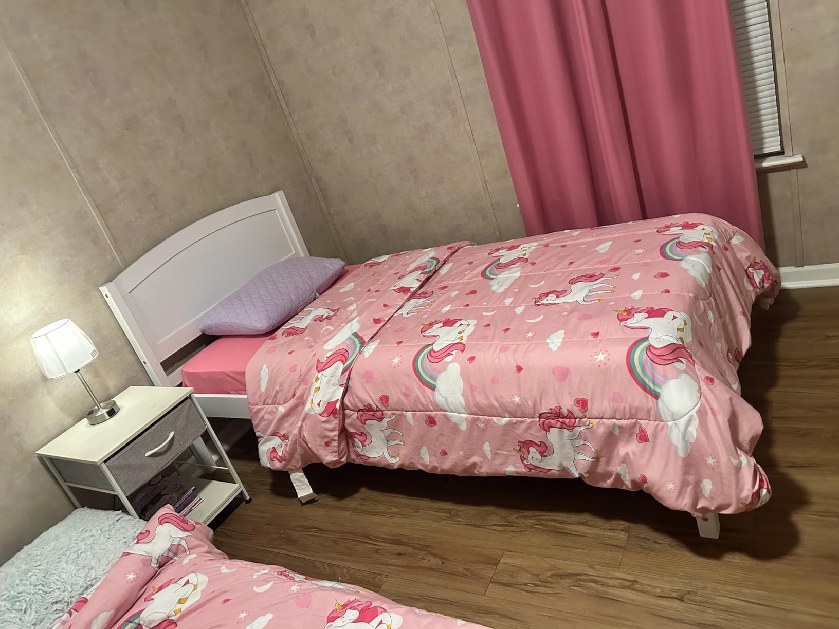 Xilingol Trundle Bed Twin, Solid Wood Bed Frames with Headboard and Wooden Slats Support, Twin Trundle Bed Frame Roll Out, Single Box (No Box Spring Needed) customer photo 2