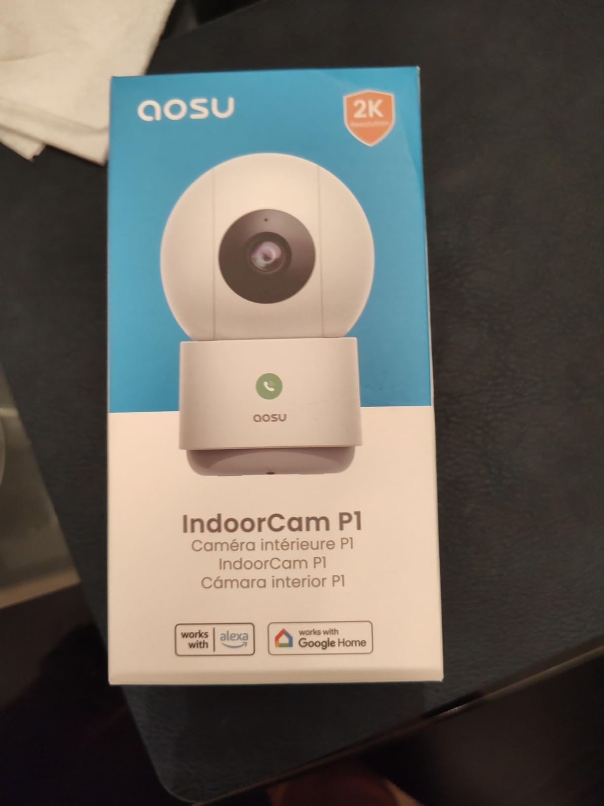 aosu 2K Indoor Camera, Baby Monitor for Home Security with 2.4GHz WiFi | 360° Home View, One-Touch Calls, Smart Motion Tracking, IR Night Vision, Compatible with Alexa/Google customer photo 1