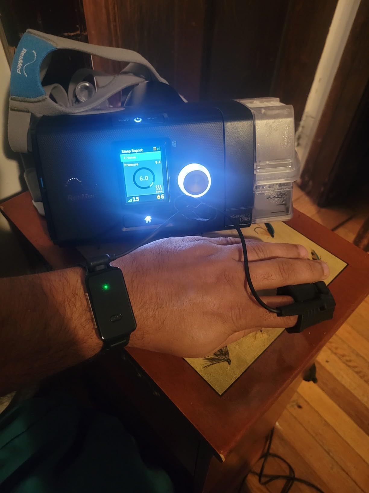 EMAY SleepO2 Wrist Pulse Oximeter with Recording Capability | Sleep Pulse Oximeter for Blood Oxygen Saturation Tracking Continuously | Provides Sleep Report and Raw Data customer photo 1