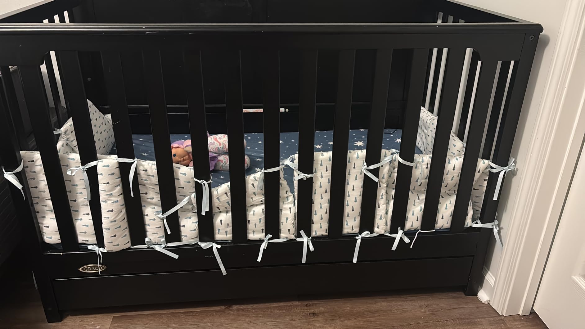 Graco Hadley 5-in-1 Convertible Crib with Drawer, Black customer photo 1