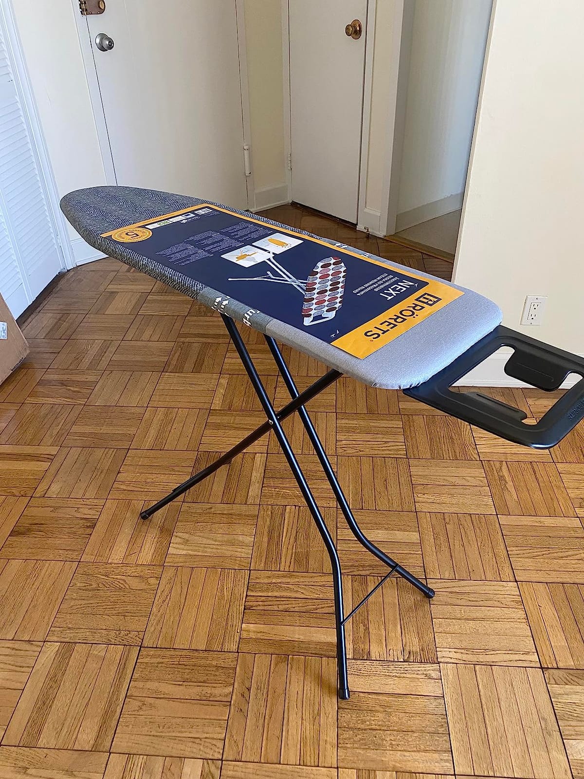 Bartnelli by Rorets Ironing Board Made in Europe | Iron Board with 4 Layered Cover & Pad, Height Adjustable up to 36