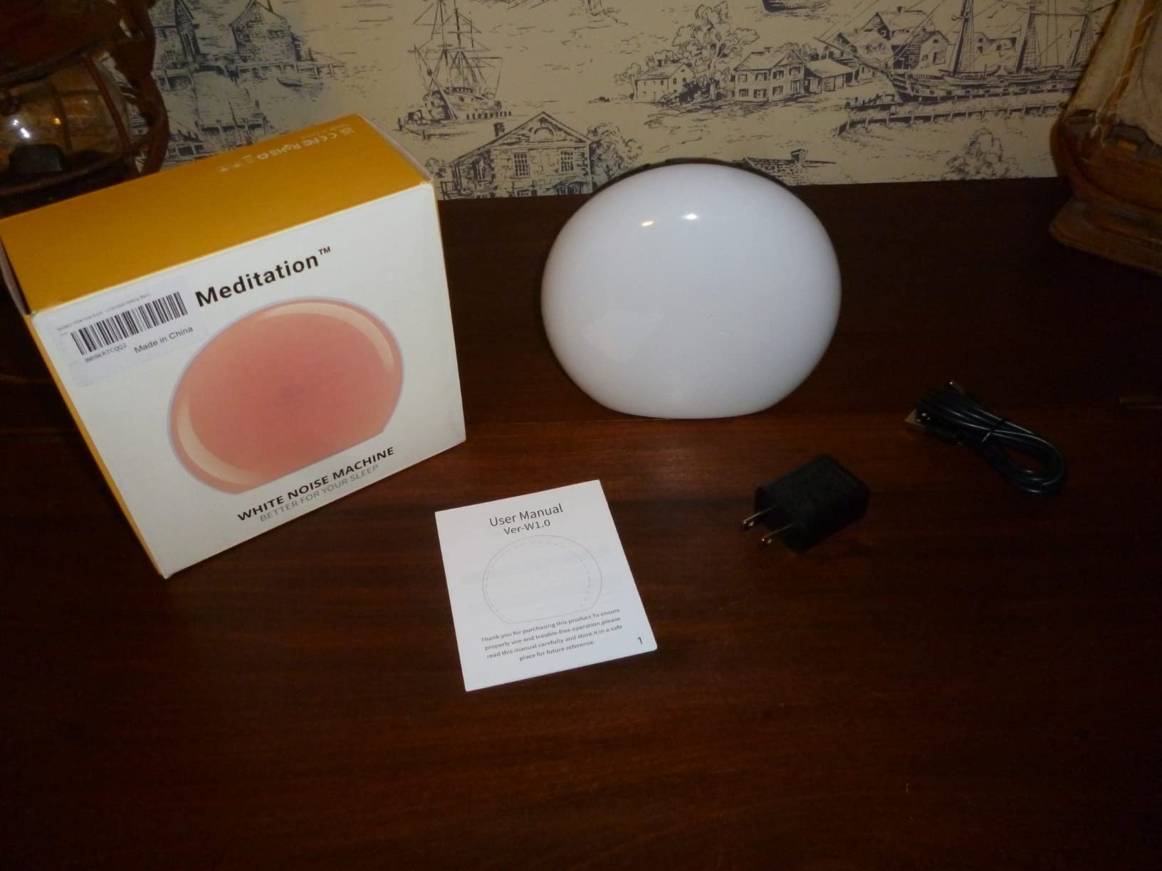 Meditation White Noise Sound Machine with 30 Soothing Sounds 12 Colors Night Light 10 Brightness Levels 32 Volume Level 4 Timers and Memory Function Sleep Machine for Baby Kids Adults (Wood Grain) customer photo 2