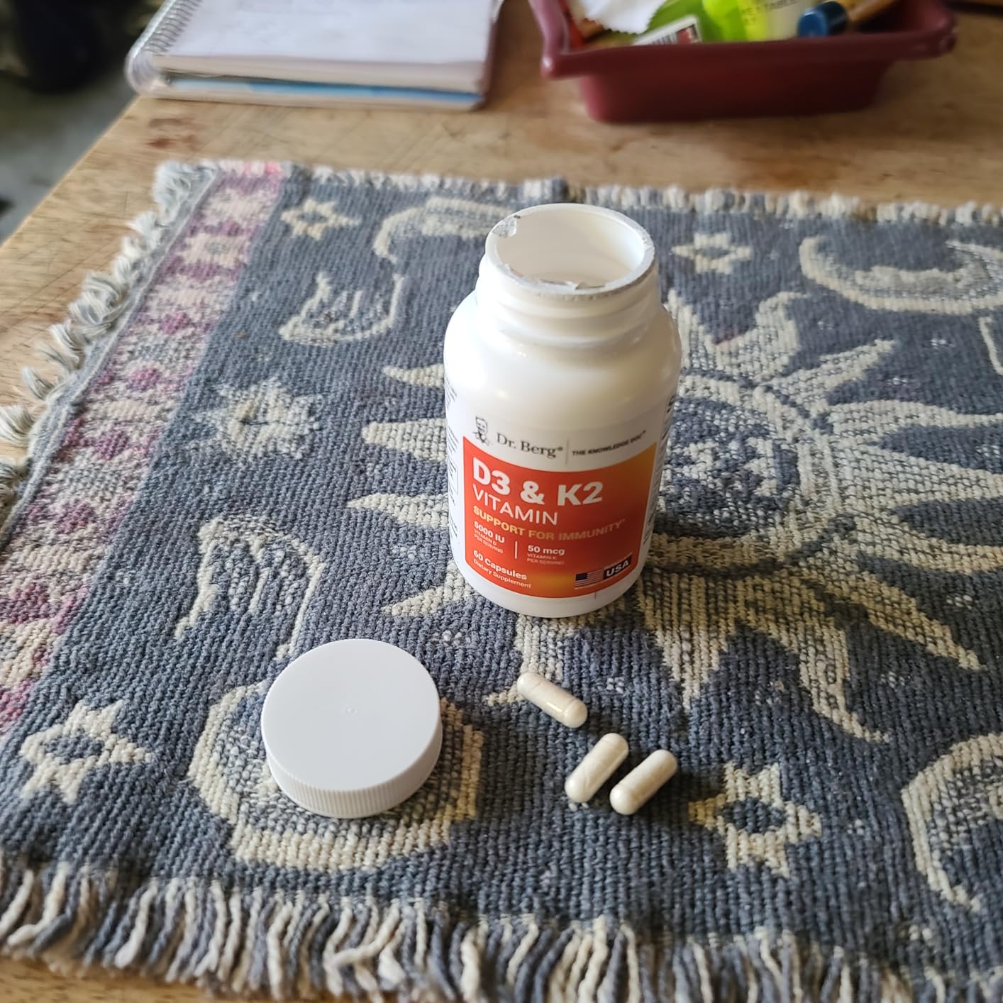 Dr. Berg 7-in-1 Vitamin D3 K2 5000 IU | Naturally Derived D3 | 4X Lab-Tested & Verified | High Absorption Formula | K2 D3 Vitamin Supplement | 60 Capsules customer photo 1
