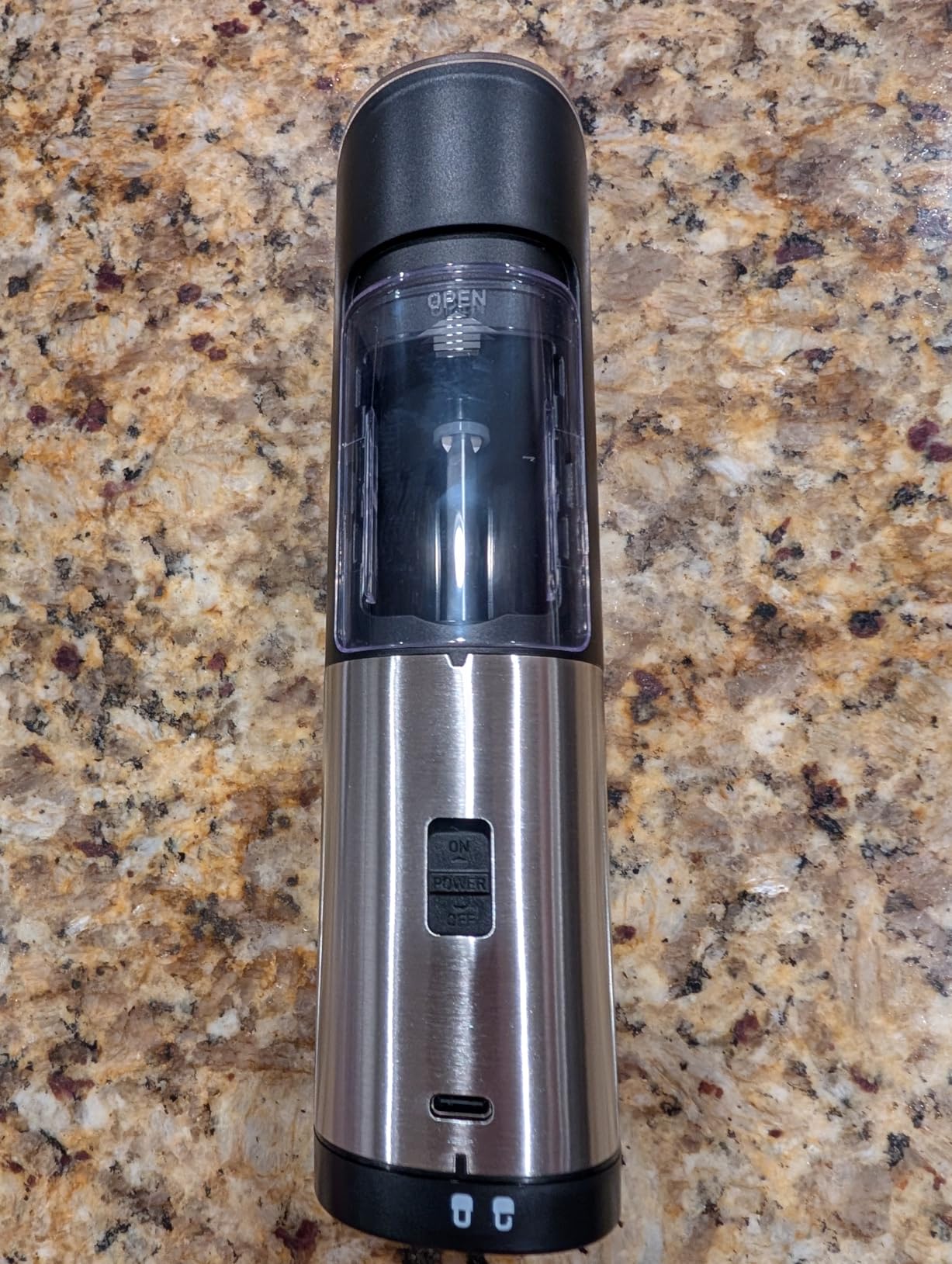 USB Rechargeable Pepper Grinder, Gravity Electric Pepper Grinder with 6 Level Adjustable Coarseness, One Handed Operated Salt and Pepper Grinder for Kitchen, Restaurant and BBQ customer photo 2