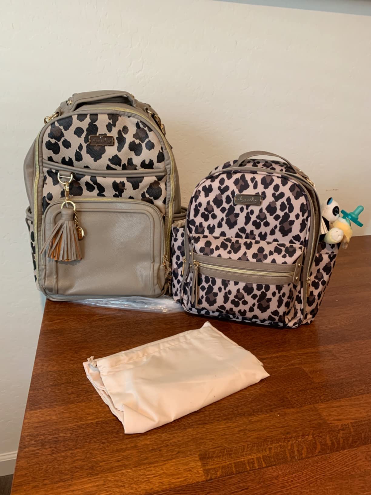 Itzy Ritzy Boss Plus Large Diaper Bag Backpack with 19 Pockets (Cognac) - Includes 2 Insulated Bottle Pockets, Changing Pad, Stroller Clips, Comfortable Padded Straps, Easy-to Clean, Travel-Ready customer photo 1