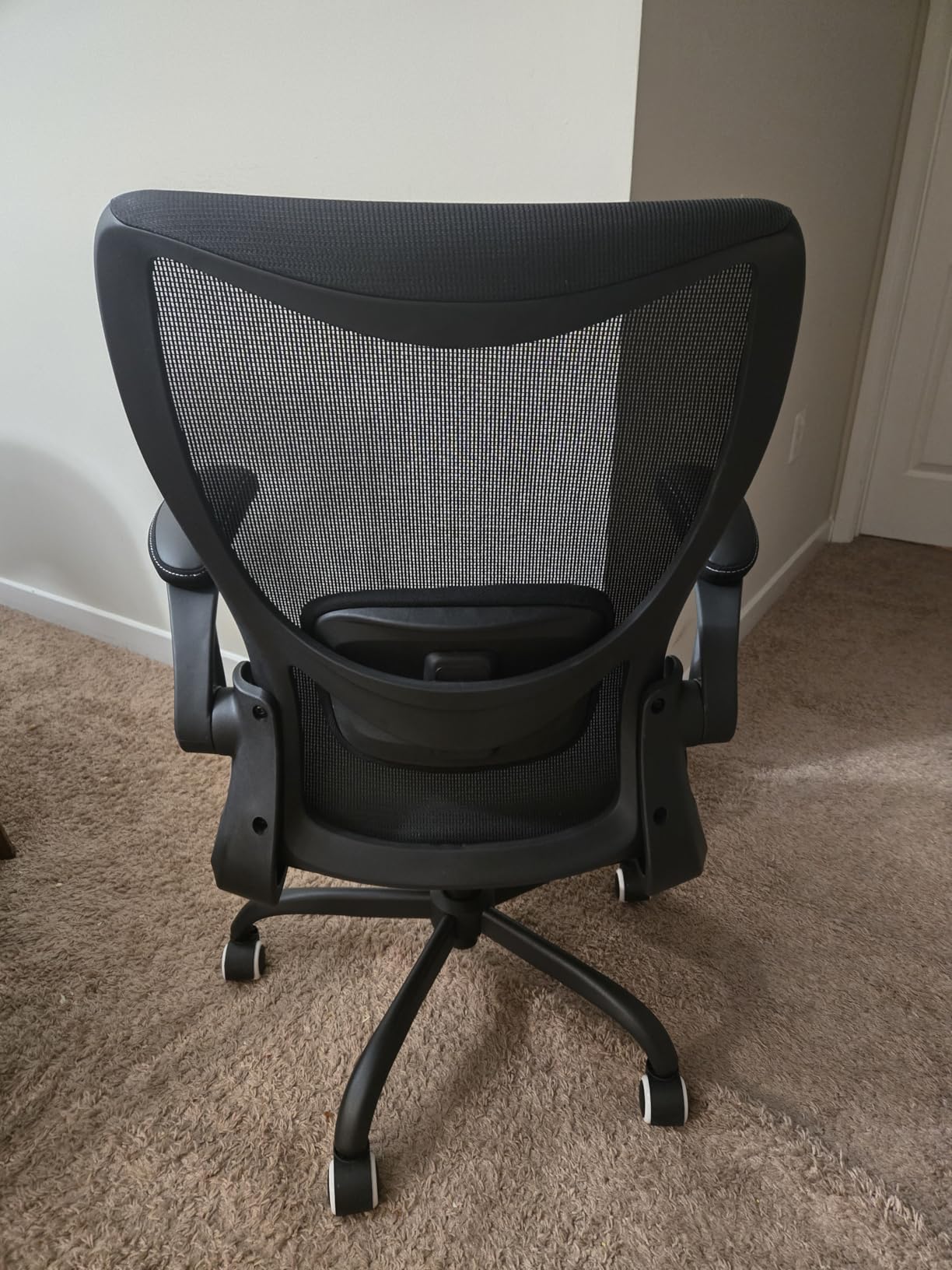 Office Chair, Ergonomic Desk Chair with Adjustable Lumbar Support and Flip up Armrest, Breathable Mesh Computer Chair for Home Office, Black customer photo 2