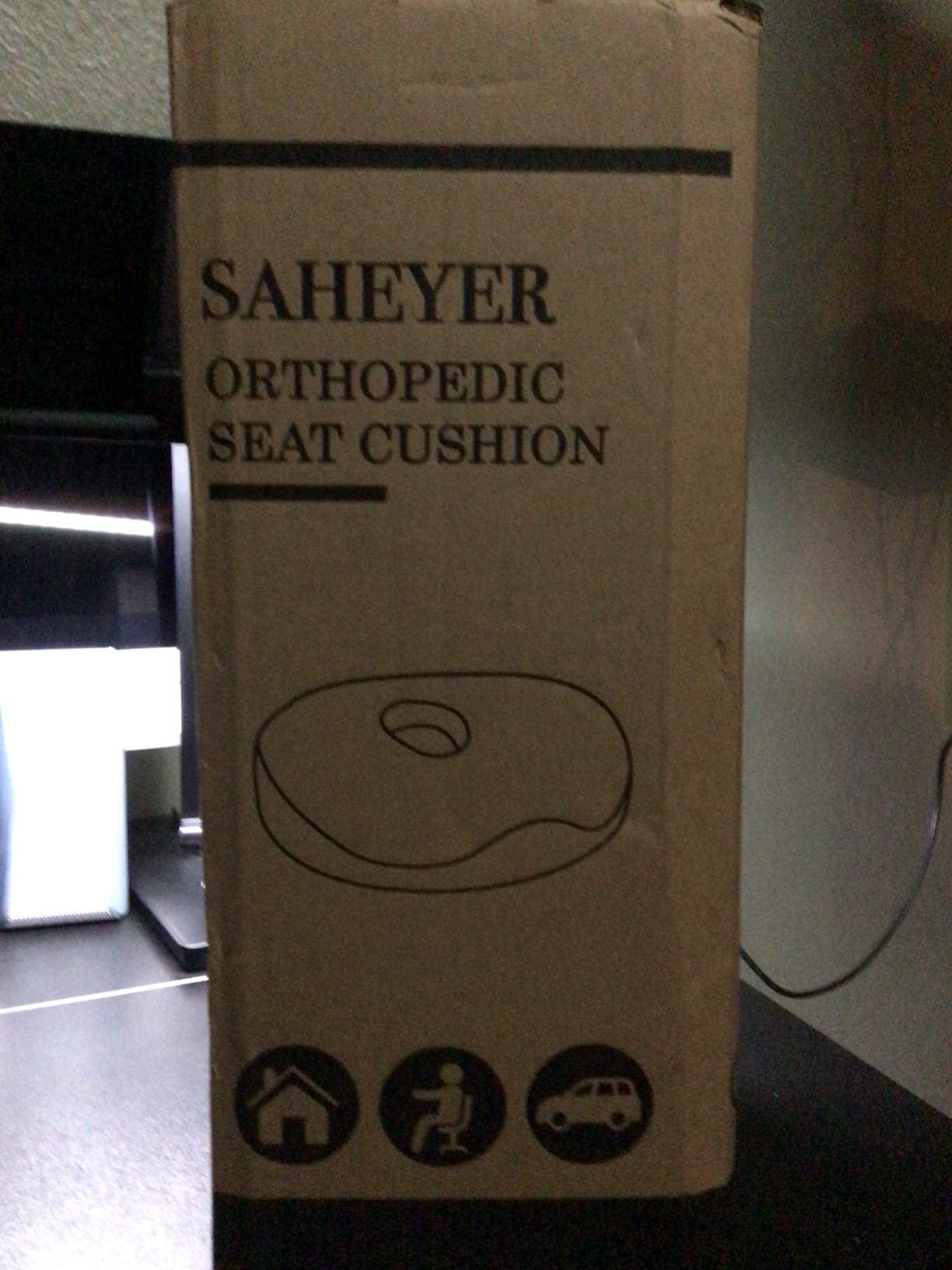 SAHEYER Donut Pillow for Tailbone Pain Relief and Hemorrhoids, Memory Foam Donut Cushion for Sciatica Nerve, Seat Cushion Butt Pillow for Men Women at Home Office Chair Car Long Sitting Comfort, Black customer photo 2