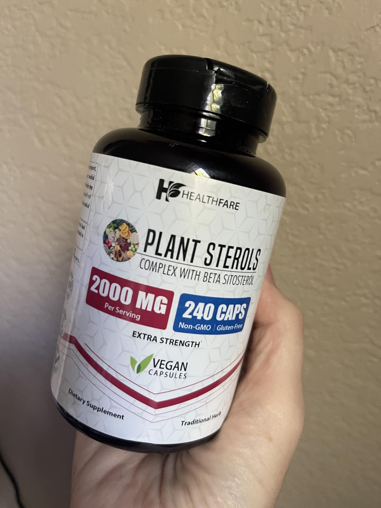 Healthfare Plant Sterols Capsules | 240 Vegan Capsules | Beta Sitosterol & Phytosterol Complex | Plant-Based Supplement | Non-GMO & Gluten-Free | Made in the USA customer photo 1