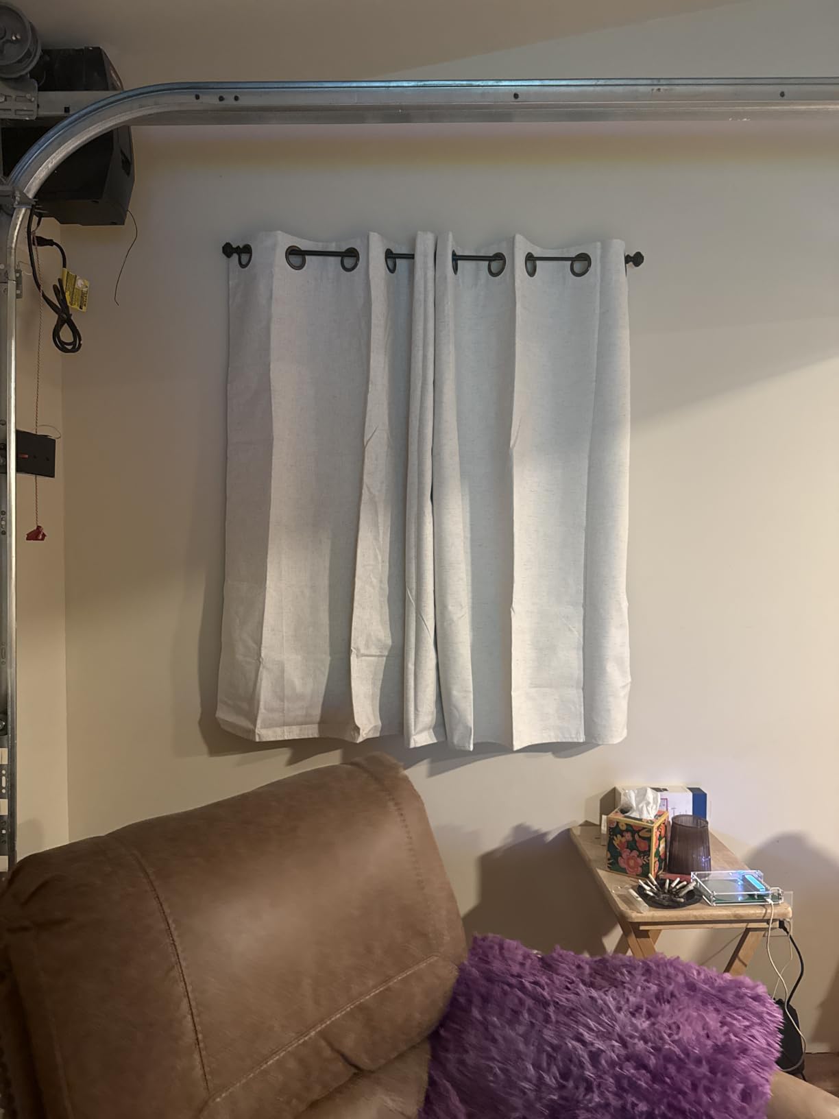 NICETOWN Natural 100% Blackout Linen Curtains 84 inch Long for Living Room, 2 Panels, 52