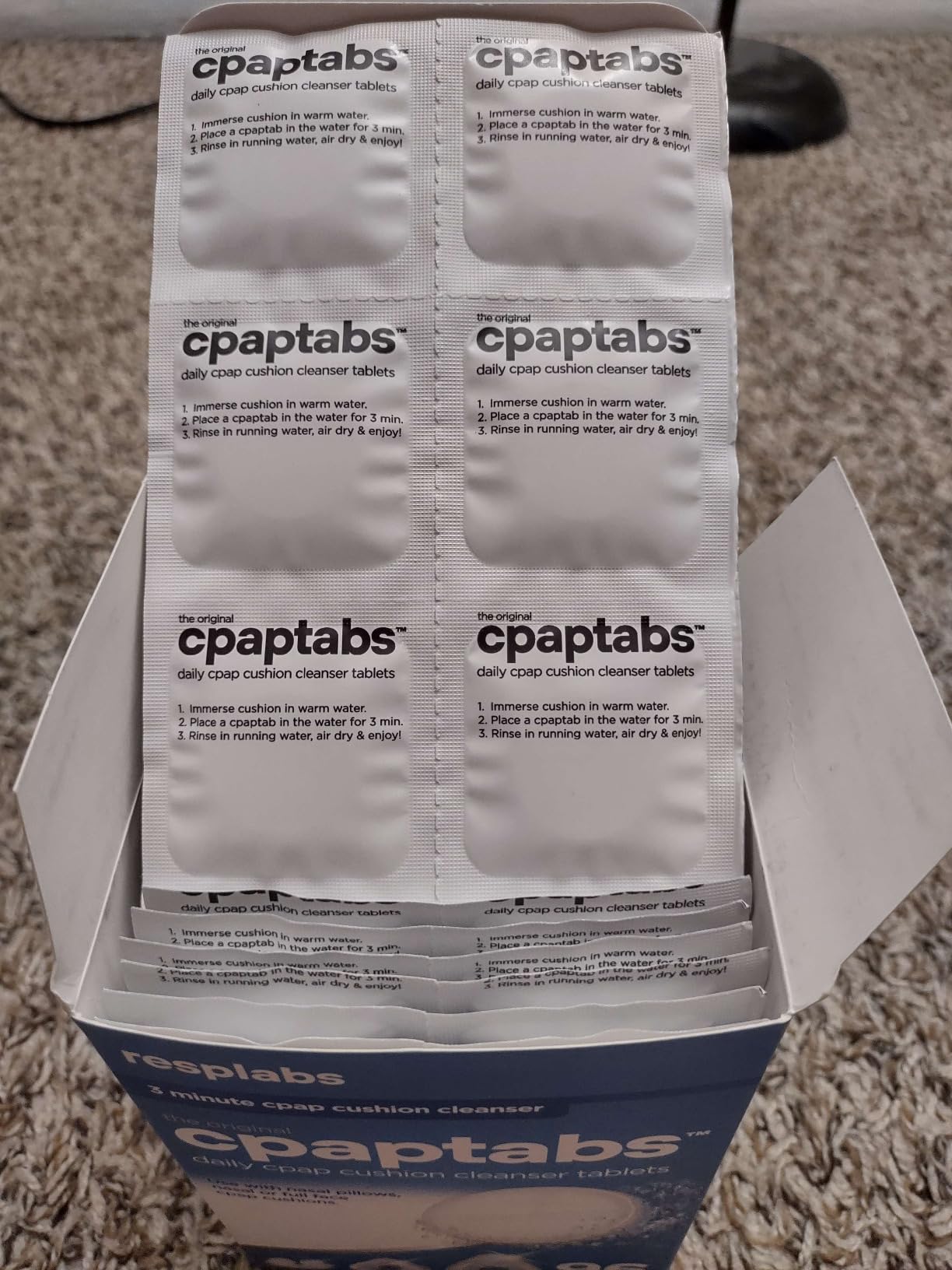 resplabs CPAP Cleaning Tablets, 96 Pack - Effervescent Cleaner for CPAP Masks, Tubing, and Humidifiers - 3 Month Supply customer photo 2
