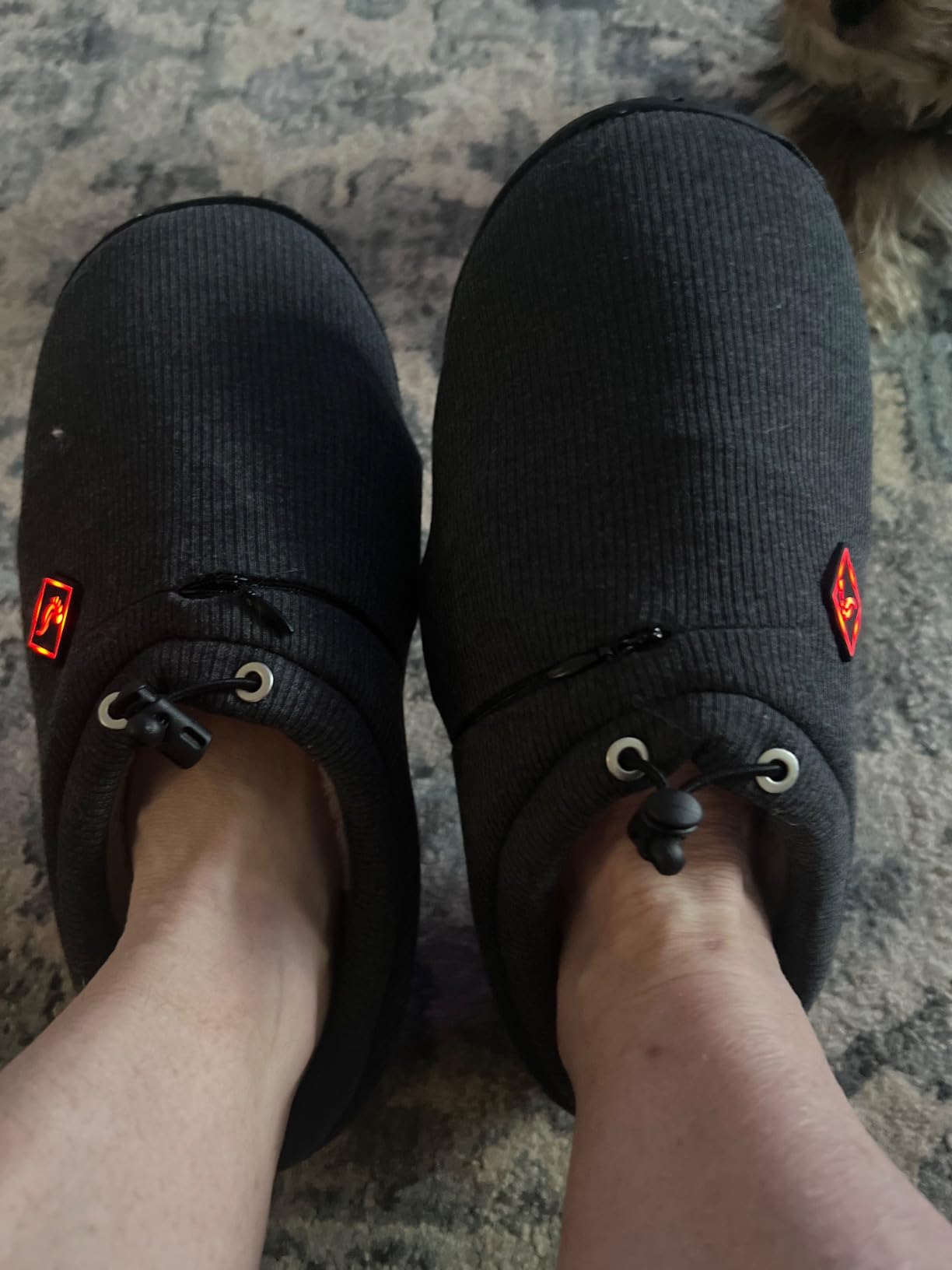 Heated Slippers for Men and Women - Rechargeable Foot Wear with 3 Temperature Settings Keep Feet Warm up to 11 Hours with 2000mAh 7.4 Volt Battery customer photo 1