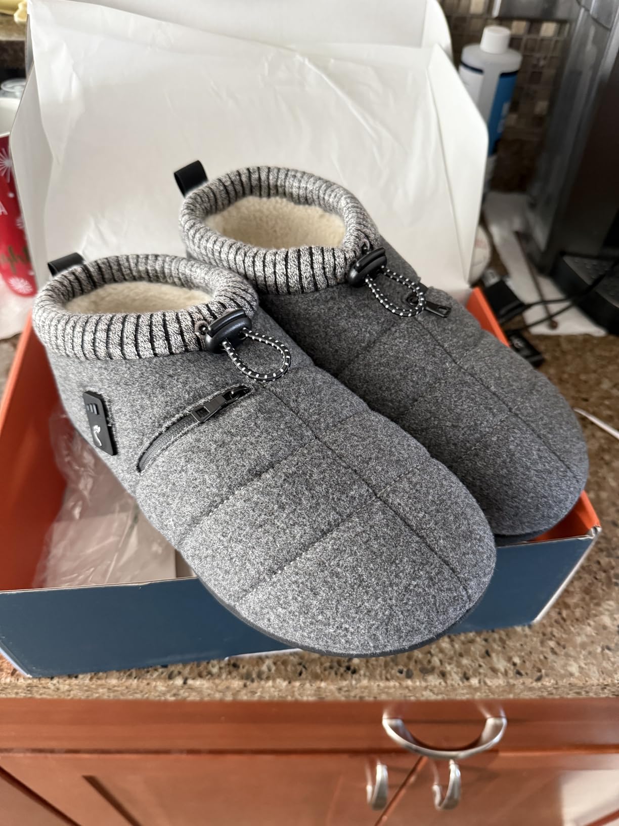 Heated Slippers for Men and Women - Rechargeable Foot Wear with 3 Temperature Settings Keep Feet Warm up to 11 Hours with 2000mAh 7.4 Volt Battery customer photo 2