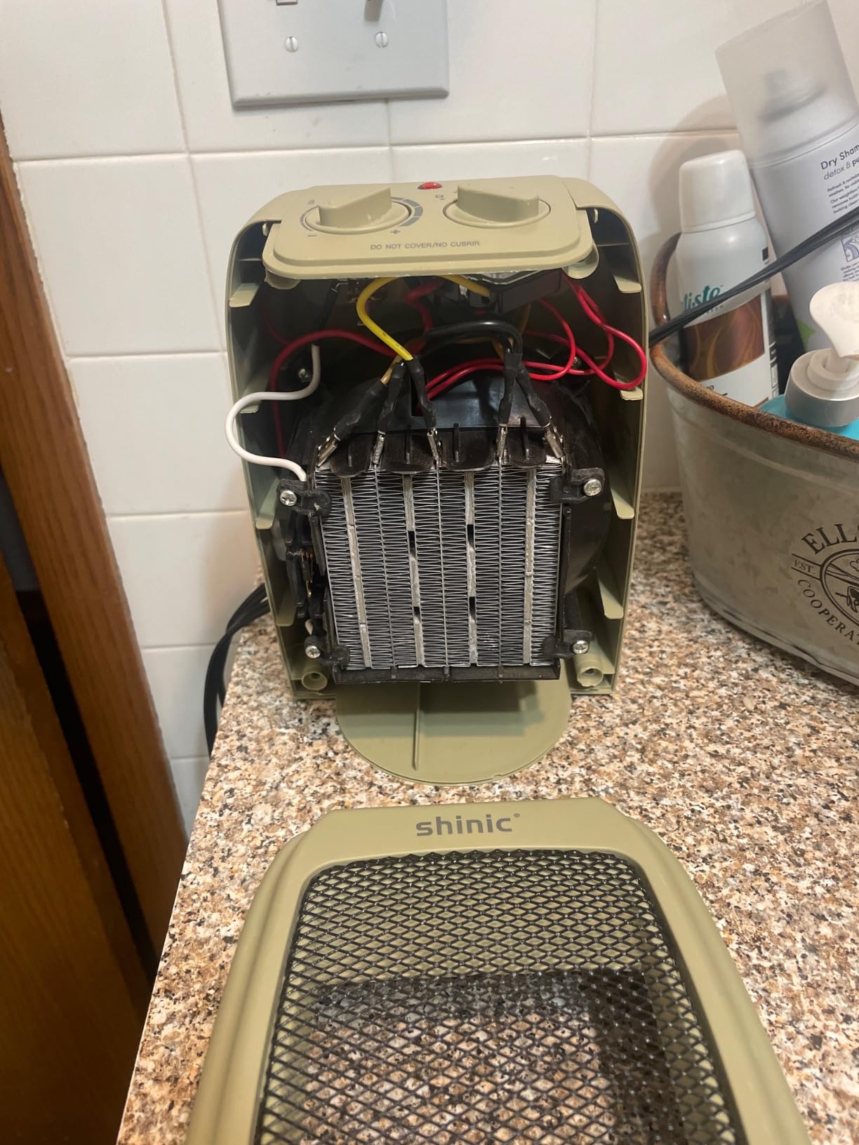 Shinic Space Heater, 1500W Milkhouse Heater with Thermostat, Stay Cool Durable Metal Housing, Overheat protection, 3-Prong Plug, Tip-Over Auto Shut Off, Utility Heater for Garage, Bedroom, Greenhouse customer photo 1