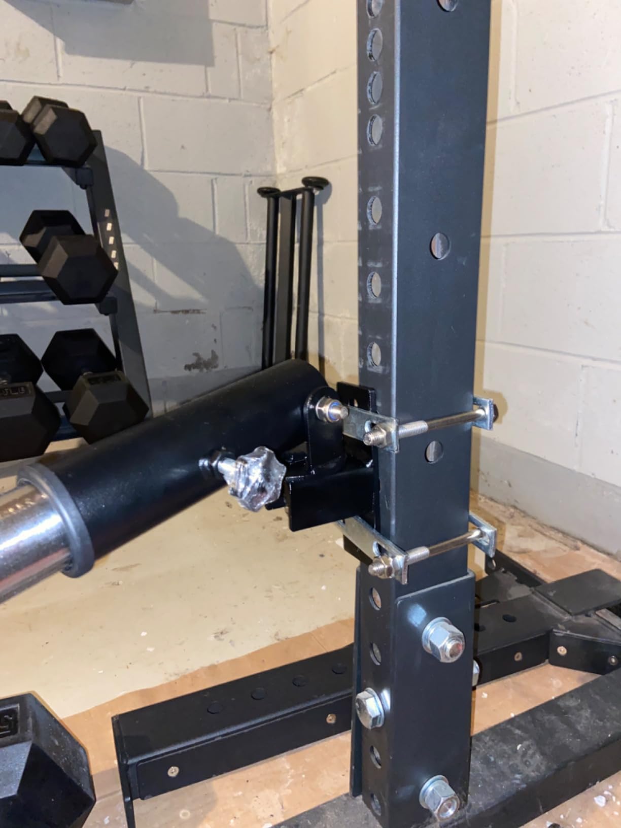 BLUSLM T Bar Row Platform Landmine Attachments for Squat Rack or Wall Mount Fits 2-inch Barbell, Landmine Base Gym Equipment, Power Cage Landmine for Almost of Power Rack customer photo 2