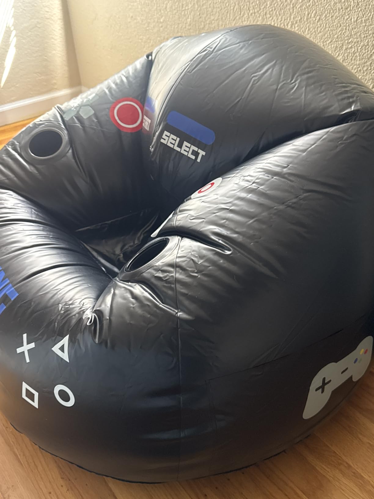 Inflatable Gaming Chair for Kids & Teens with Cup Holders and Side Pocket - Air Gaming Bean Bag Chair, Perfect Gaming Stuff for Boys 4-12 customer photo 1
