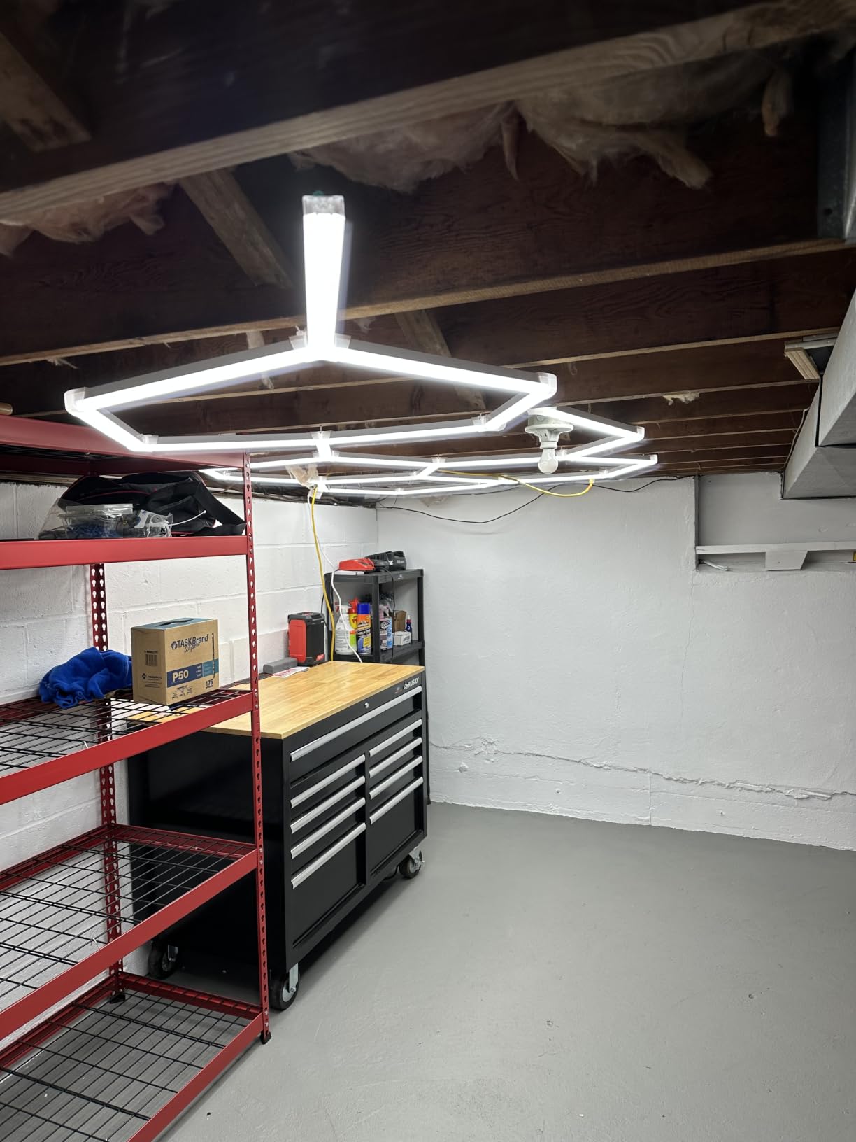 LZHOME Hexagon 5000K LED Garage Lights: 25 Pack Updated 1.31-inch Wider Size, 26300LM Super Bright Hex Lighting Ceiling LED Shop Light for Garage, Car Detailing, Workshop, Warehouse, Gym, Basement customer photo 2