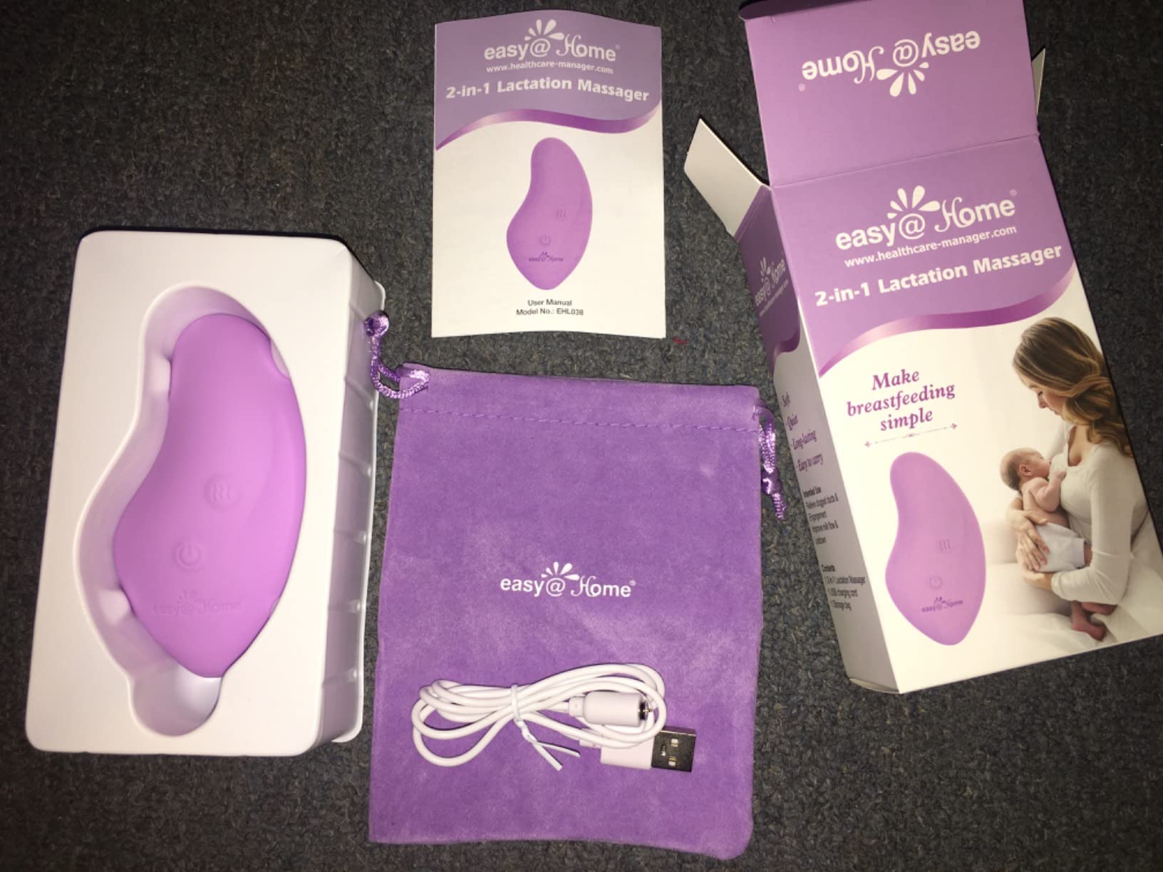 Easy@Home 2-in-1 Lactation Massager with Heat | Gentle Warming & Vibration for Breastfeeding Comfort customer photo 1