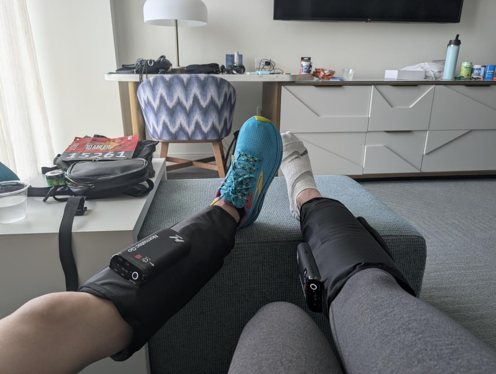 Hyperice Normatec Go Wireless Mobile Dynamic Air Compression Calf Muscles | Portable | Increase Circulation | Reduce Pain | Tension in Legs | Bluetooth Enabled | 7 Levels Customizable Pressure customer photo 2