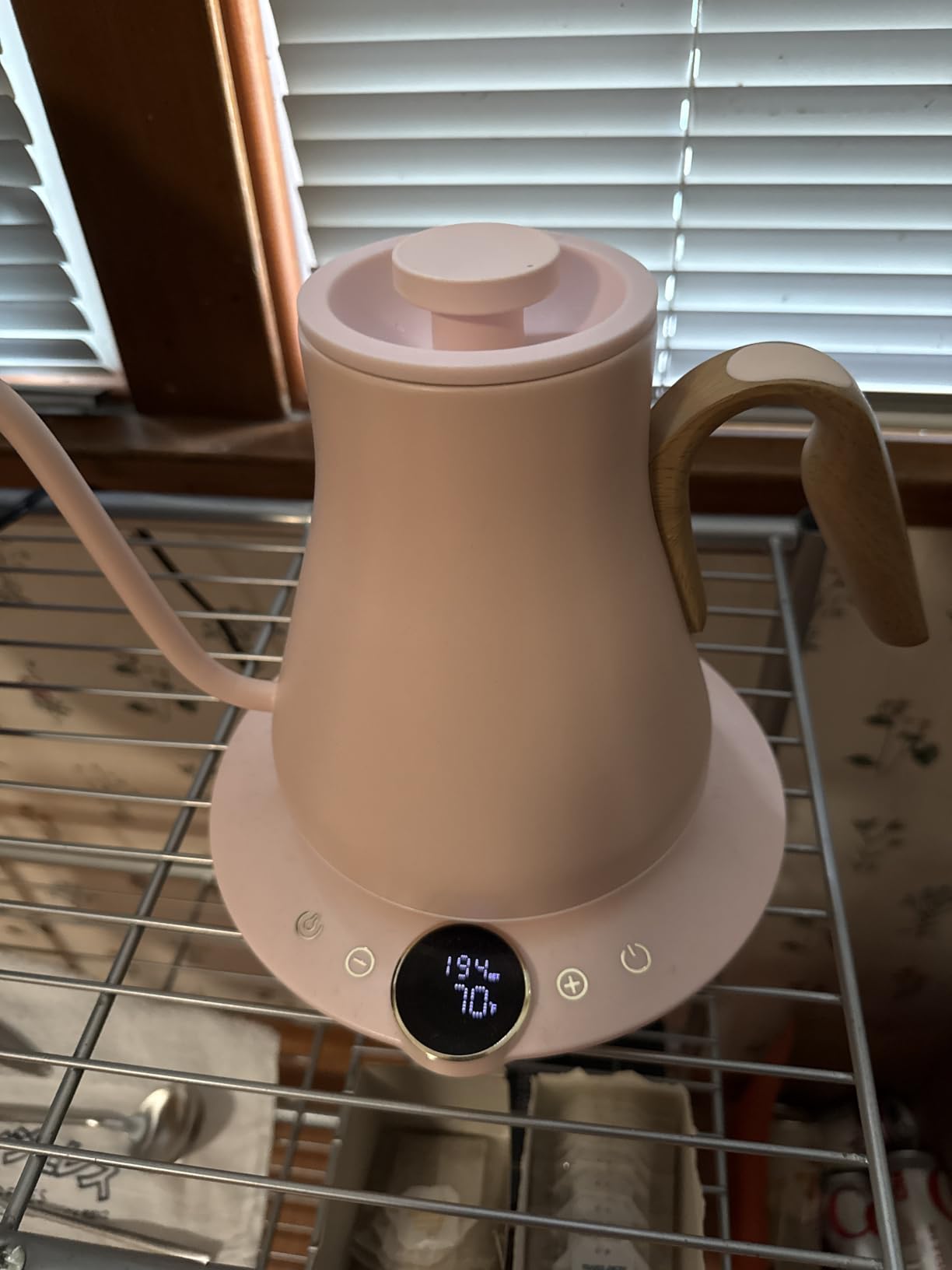 INTASTING Gooseneck Electric Kettle with ±1℉ Temperature Control 0.9 Liter | 1500W Quick Heating, Stainless Steel Inner, Pour Over Coffee & Tea, Keep Warm, Auto Shut-Off, Built-in Brew Timer, Black customer photo 2