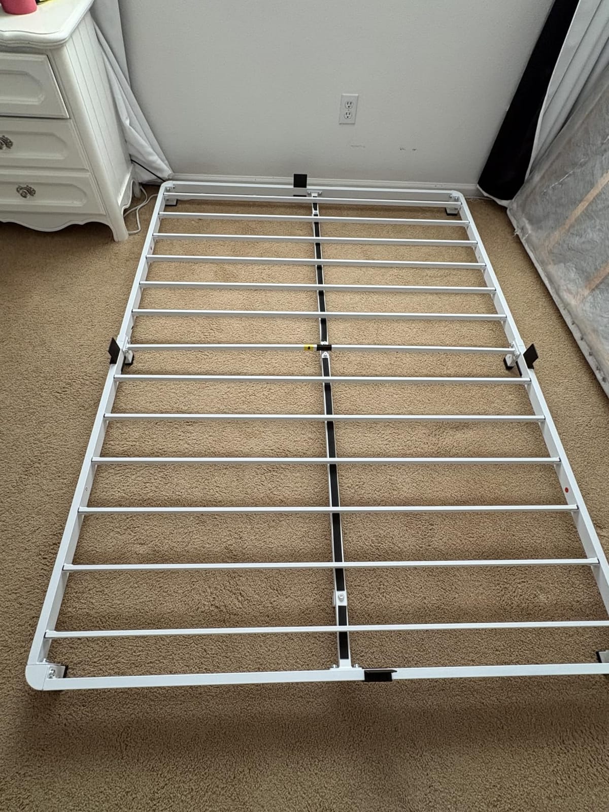 MAF 14 Inch Queen Metal Platform Bed Frame with Round Corner Legs | Mattress Baffle, 3000 LBS Heavy Duty Steel Slats Support, Noise Free, No Box Spring Needed, Easy Assembly, 12.4