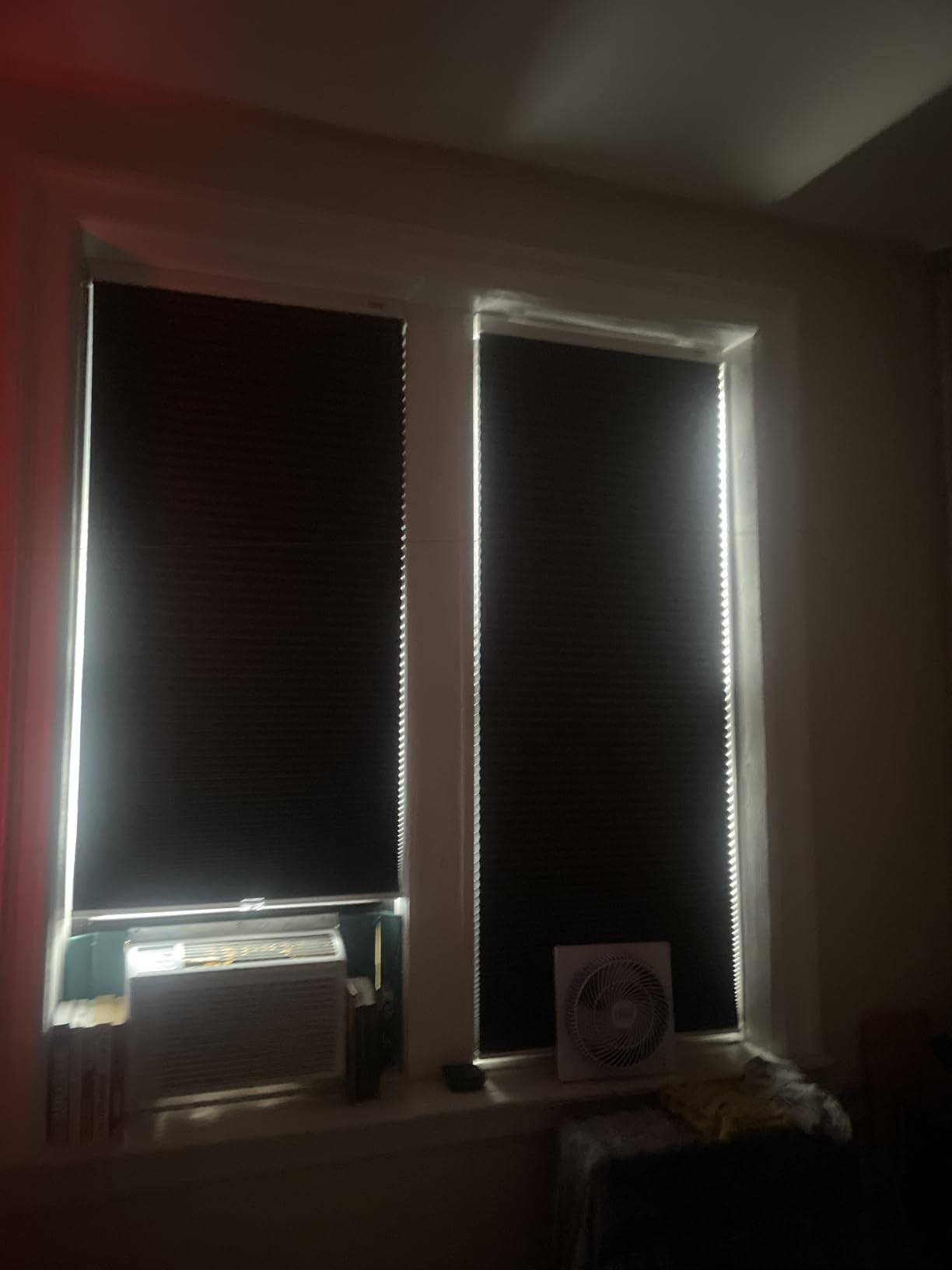 Changshade Cordless Cellular Shades, Blackout Honeycomb Shades for Windows, Pull Down Pleated Blinds, Easy to Install for Indoor Windows and French Doors, White (Blackout), Custom Size customer photo 1