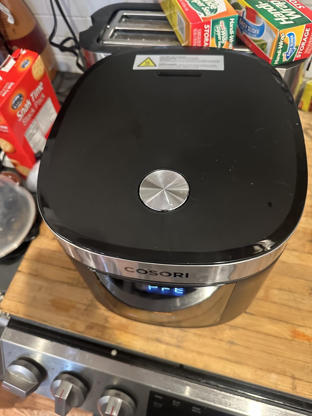 Cosori Rice Cooker 10 Cup, Fuzzy Logic, Ceramic Coating Inner Pot, 18-in-1 | 24H Keep Warm & Delay Timer, Stainless Steel Steamer Basket, Non-stick Ceramic Coating, Sauté, Slow Cook, Black customer photo 2