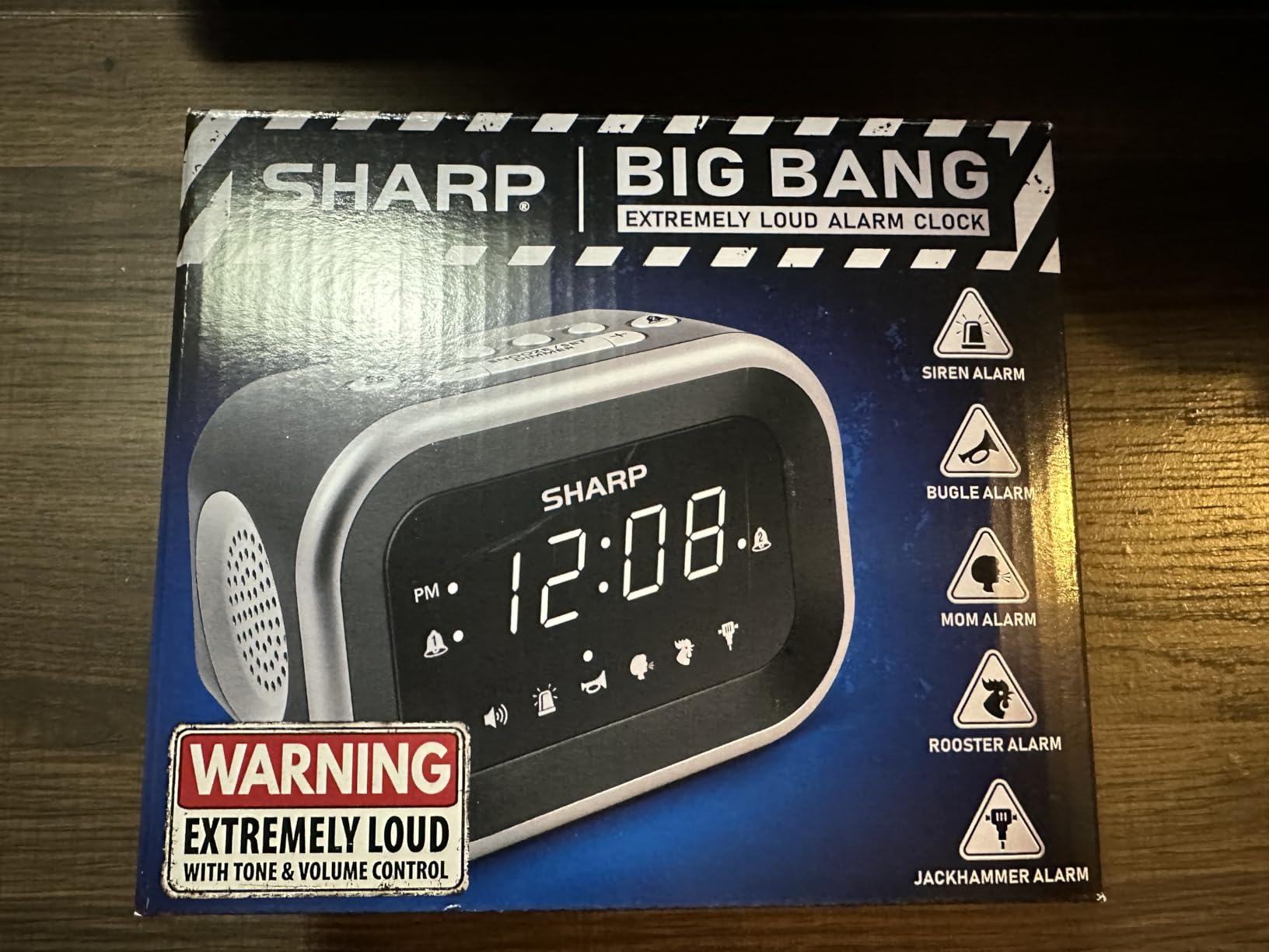 Sharp Big Bang Super Loud Alarm Clock for Heavy Sleepers, 115dB, 6 Sounds | Adjustable tone, Custom Snooze, 2 Wake Times, Battery Backup customer photo 2