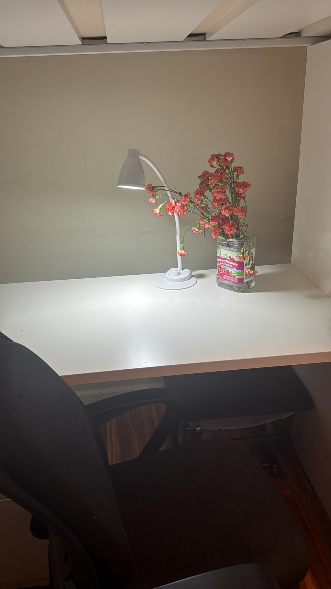BOHON LED Desk Lamp with USB Charging Port, 3 Color Modes Dimmable, White | Reading Lamp, Auto Dimming Task Lamp, Flexible Neck Table Light for Dorm Bedside, Adapter Include customer photo 2
