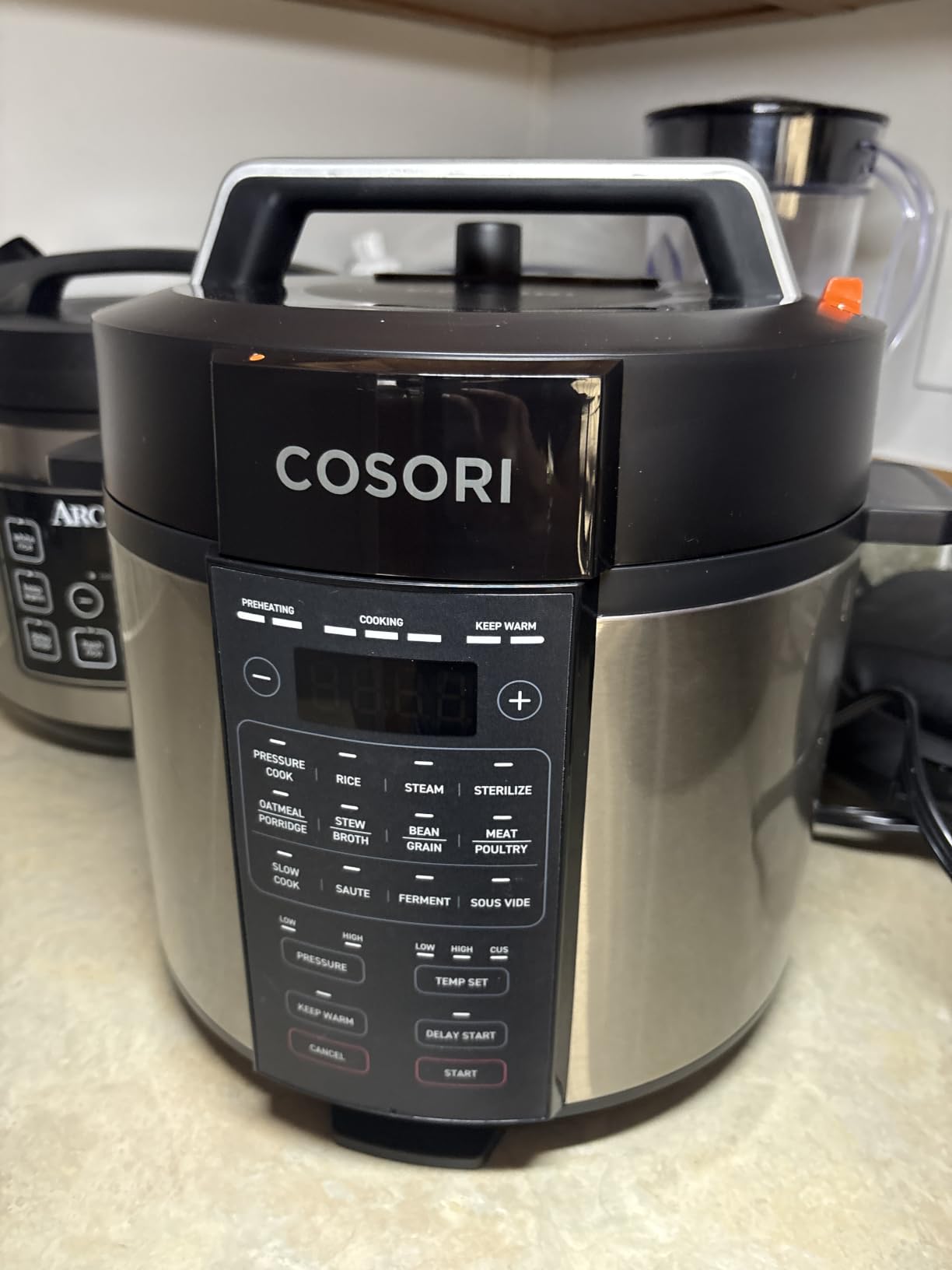 Cosori Pressure Cooker 6QT, 9-in-1, Ceramic Coating Pot, 12 Safety Features | Rice Cooker, Slow Cook, Sous Vide, Saute, Stainless Steel, 1100W, Silver customer photo 1