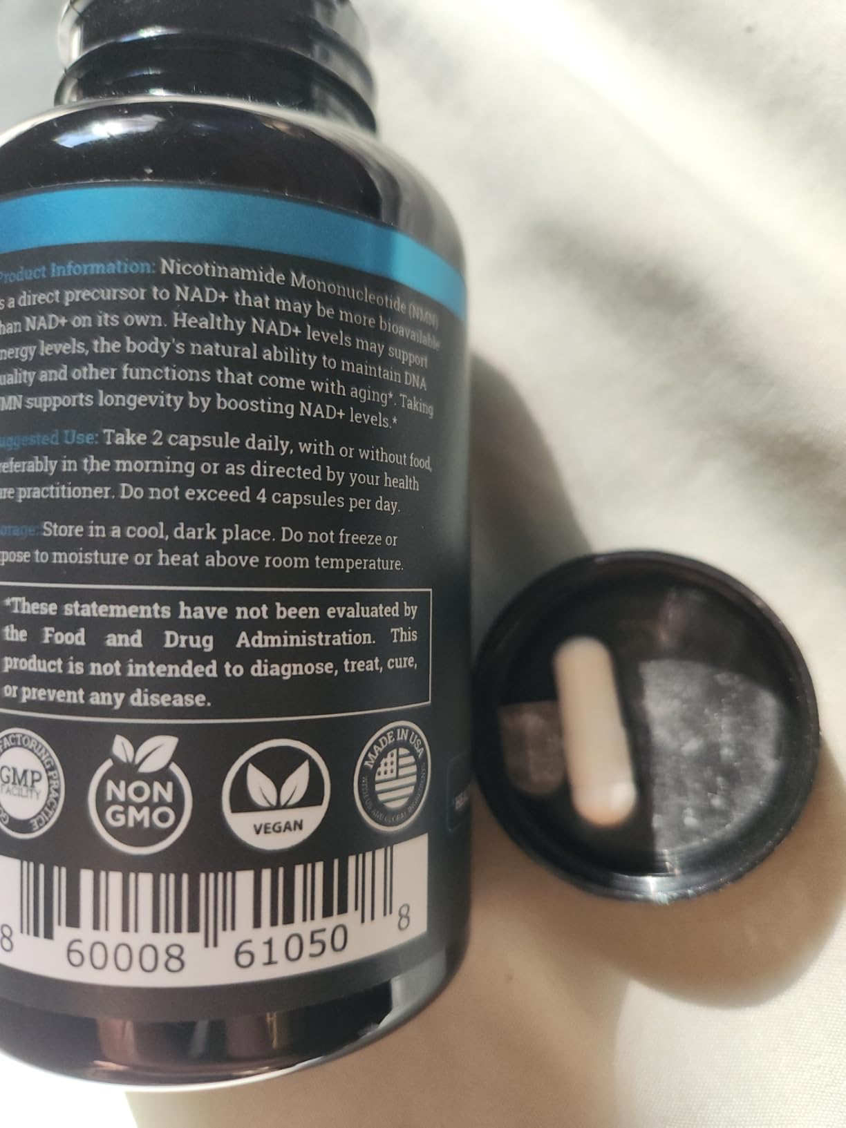 Black Forest NMN Supplements 1000mg (Nicotinamide Mononucleotide) 99% Pure, Stabilized Form, BioPerine® for Enhanced Bioavailability (60 Capsules) (NMN 1000mg per Serving) NAD Supplement for NAD customer photo 1