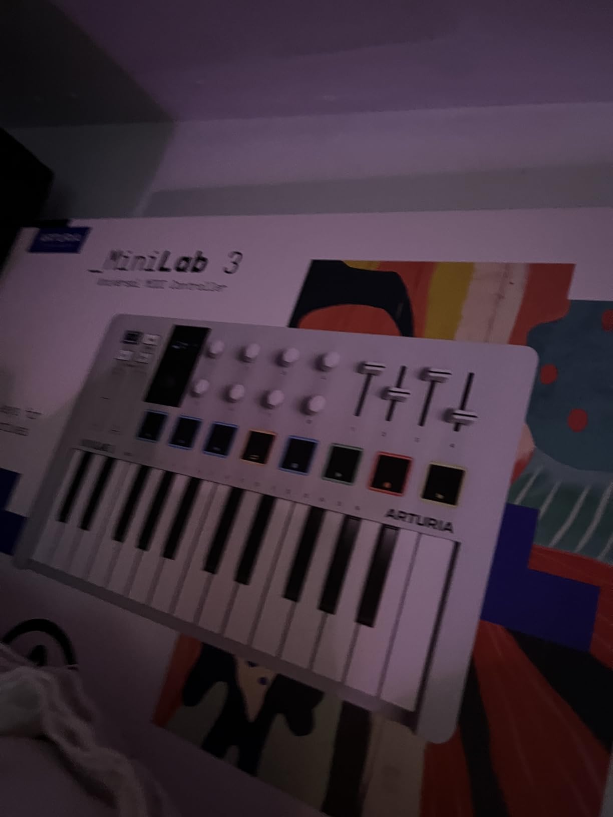 Arturia MiniLab 3 Universal MIDI Controller, White | All in One Software Package, 25 Keys, 8 Multi-Color Pads, White customer photo 2