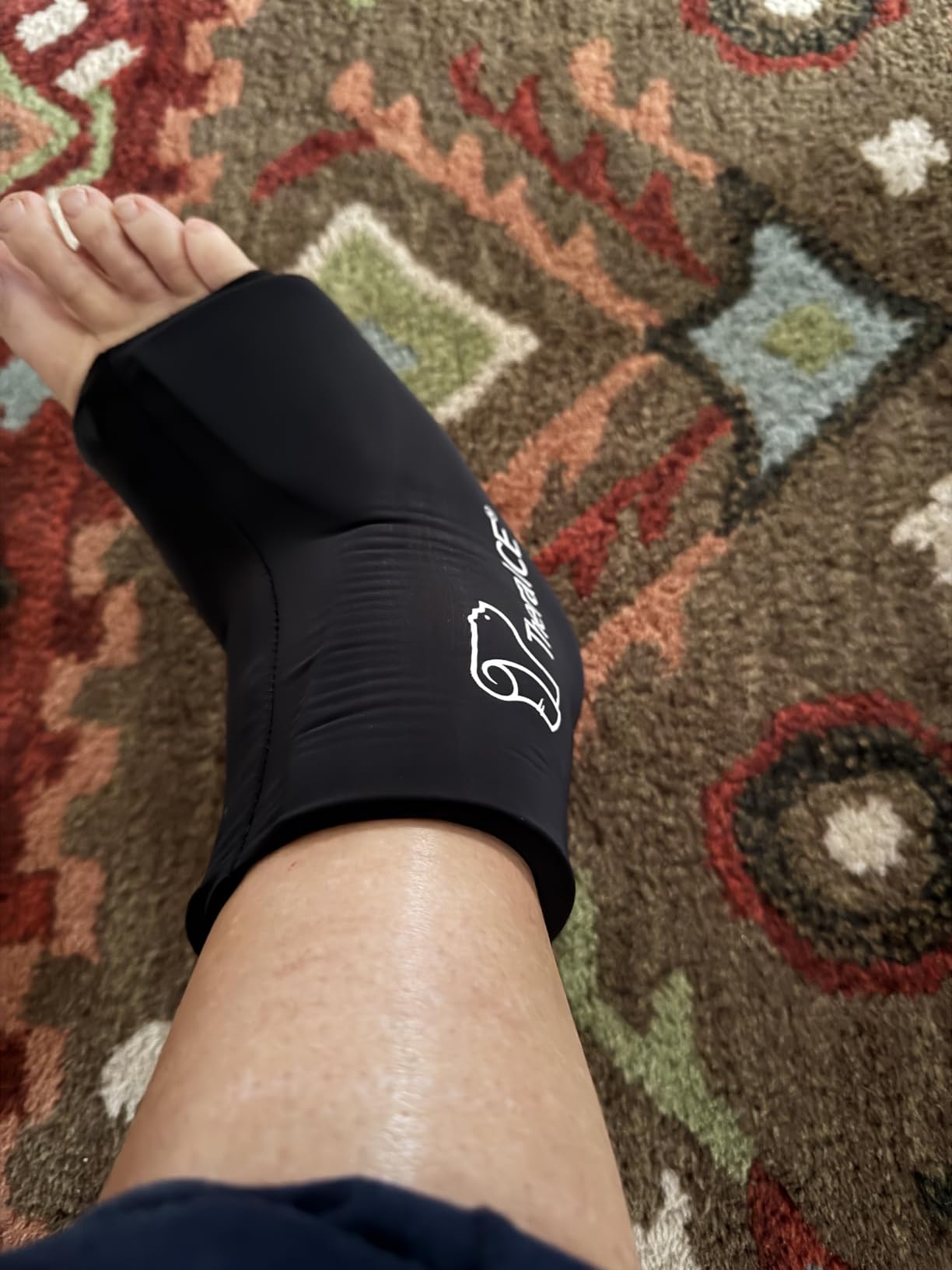 TheraICE Ankle Ice Pack Wrap, Achilles Tendonitis Brace, Plantar Fasciitis | Cold Therapy Compression Sleeve customer photo 2