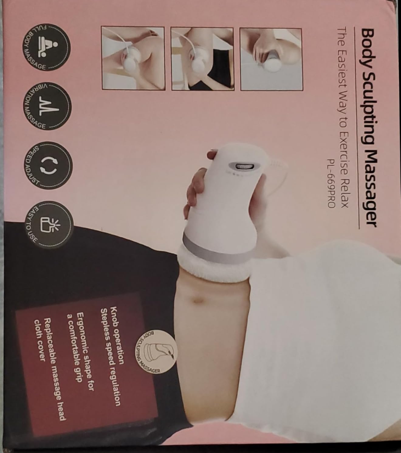 Body Sculpting Machine Electric Cellulite Massager, Full Body Massage Tool | Handheld Full Body Massage Machine for Back/Abdomen/Butt/Leg/Arms Deep Massage Relax with Rotation Vibration Body SPA customer photo 2