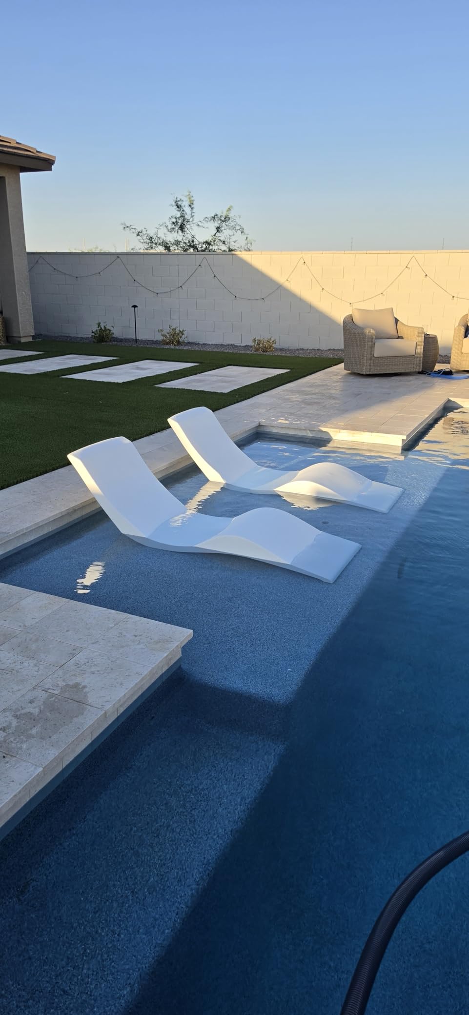 Aqua Outdoors Luxury In-Pool Chaise Lounge Chairs, 2-Pack for Tanning Ledge & Sun Shelf, Water-Weighted Pool Loungers customer photo 1