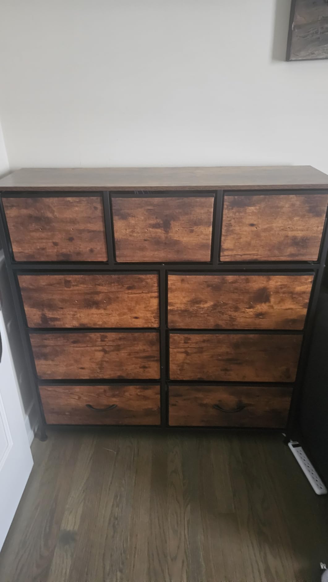 WLIVE Tall Dresser for Bedroom, 9 Drawer Chest of Drawers, White Wood Grain customer photo 2