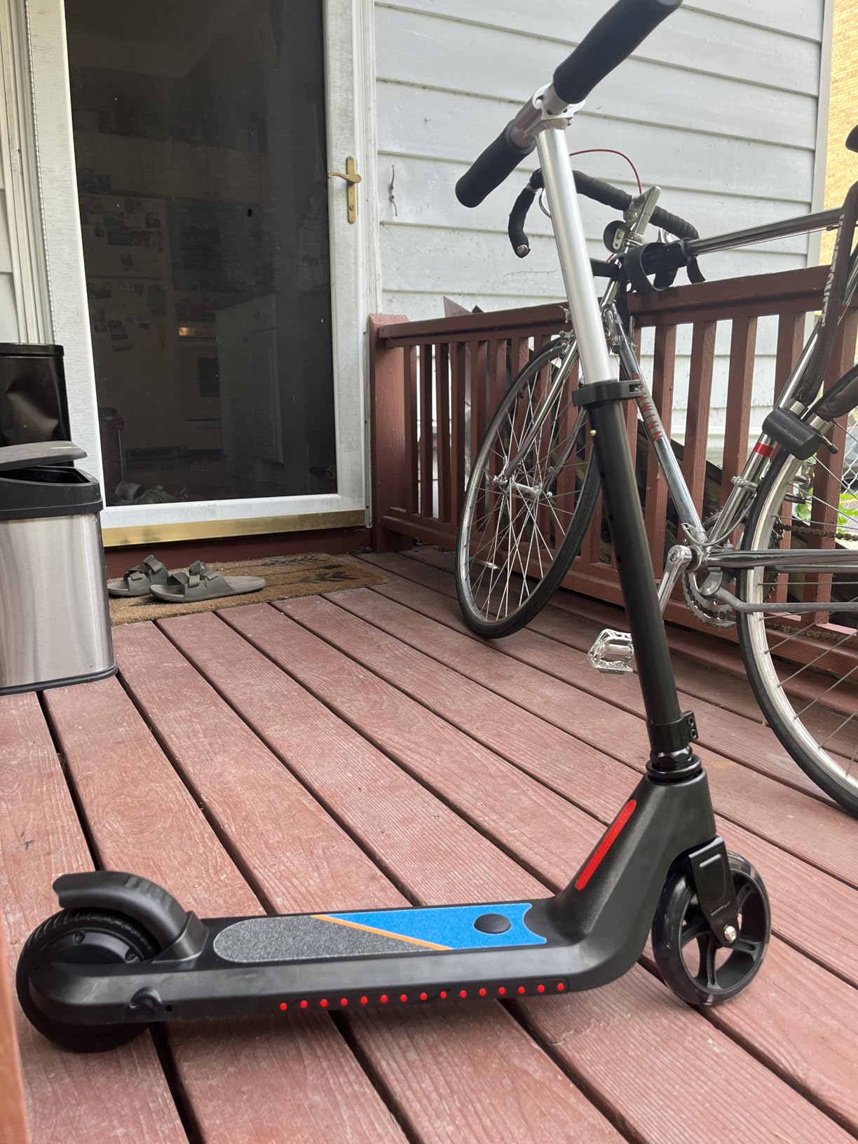 LINGTENG Electric Scooter for Kids Age of 6-9, Kick-Start Boost Scooter with Adjustable Speed and Height, Flash Wheel & Deck Lights customer photo 1